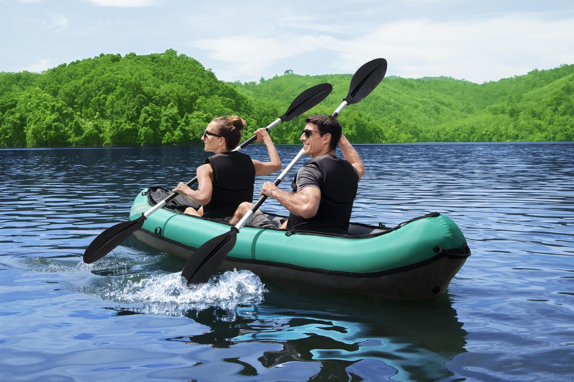 SUP en kajak Ventura opblaasbare kayak van 330x86 cm, voor 2 personen Bestway 1