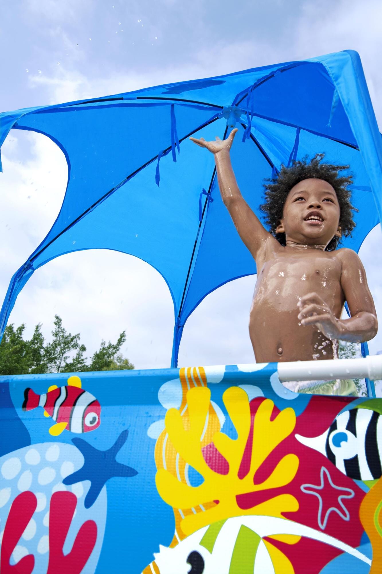 Opblaasbare spullen voor kinderen Bestway Steel Pro UV Careful Splash-in-Shade Rond Bovengronds Zwembad 1,83 m x 51 cm Bestway 8