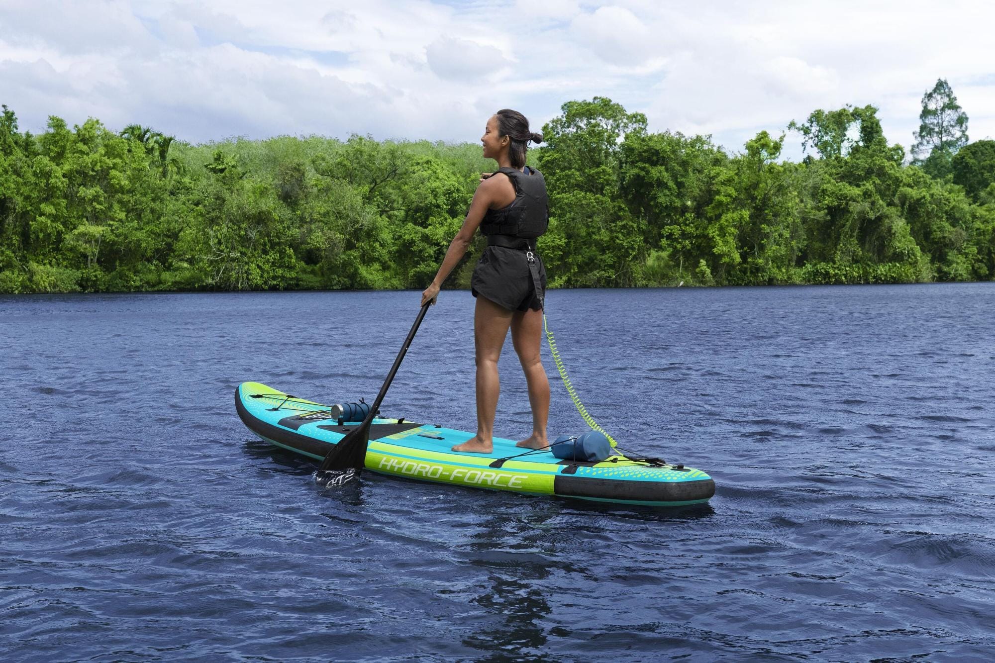 SUP en kajak Hydro-Force Aqua Escape Omvormbare Opblaasbare Stand-Up Paddleboard en Kayak Set 3,5 m Bestway 6