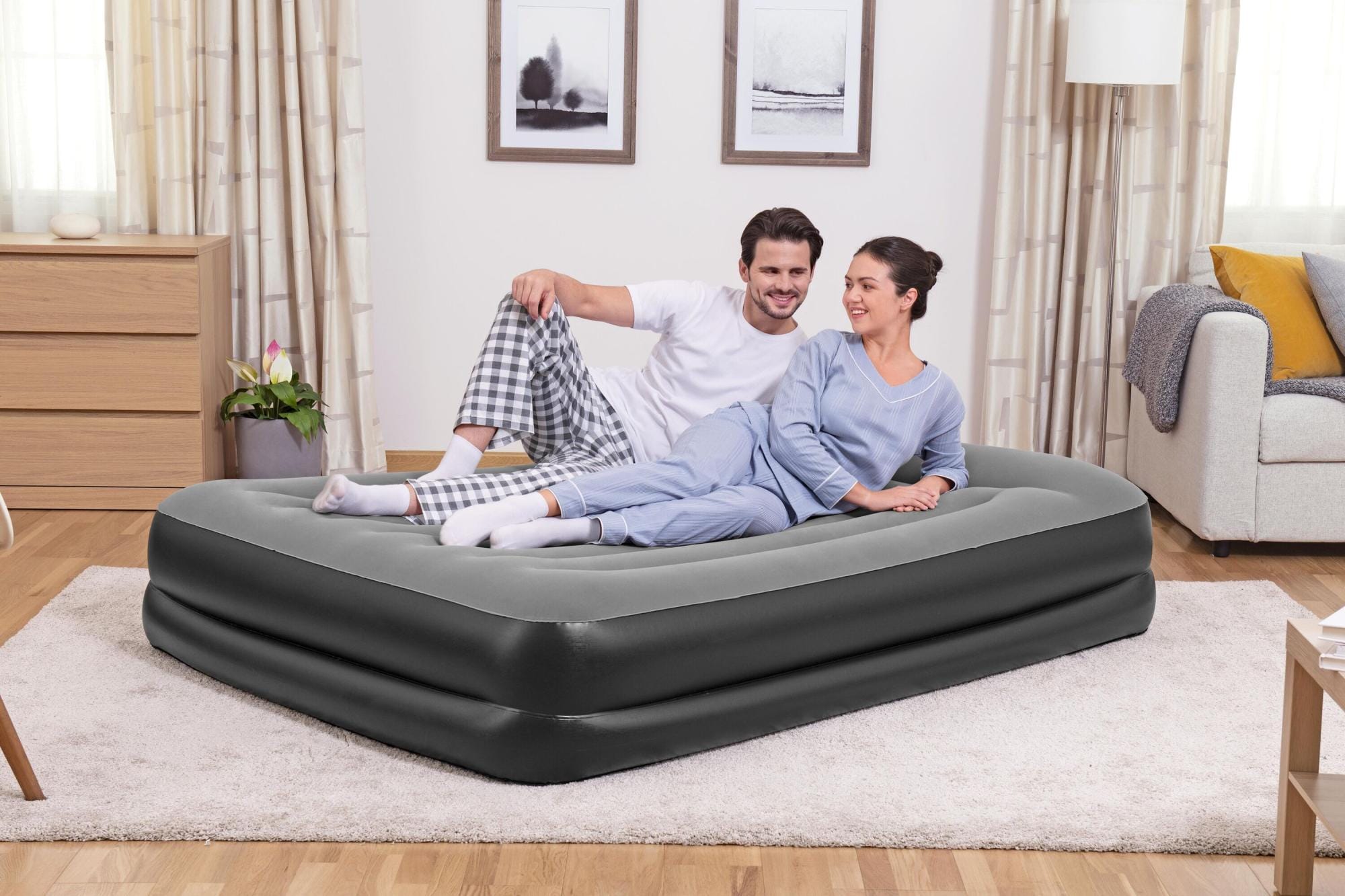 Luchtbed Bestway Tritech Queen Luchtmatras met Ingebouwde AC-Pomp 2,03 m x 1,52 m x 46 cm Bestway 5