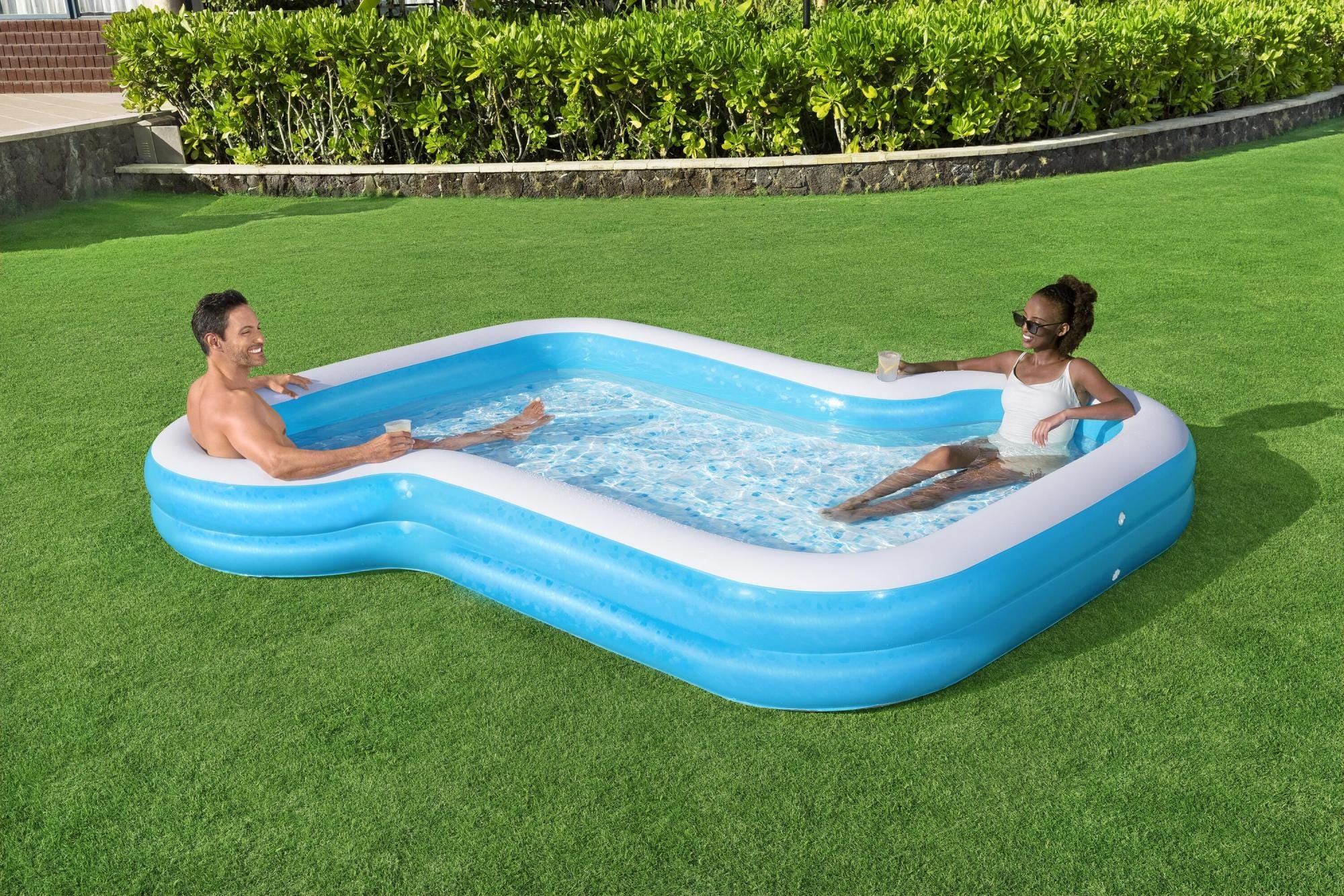 Opblaasbare spullen voor kinderen Bestway Sunsational Opblaasbaar Familiezwembad 3,05 m x 2,74 m x 46 cm Bestway 3