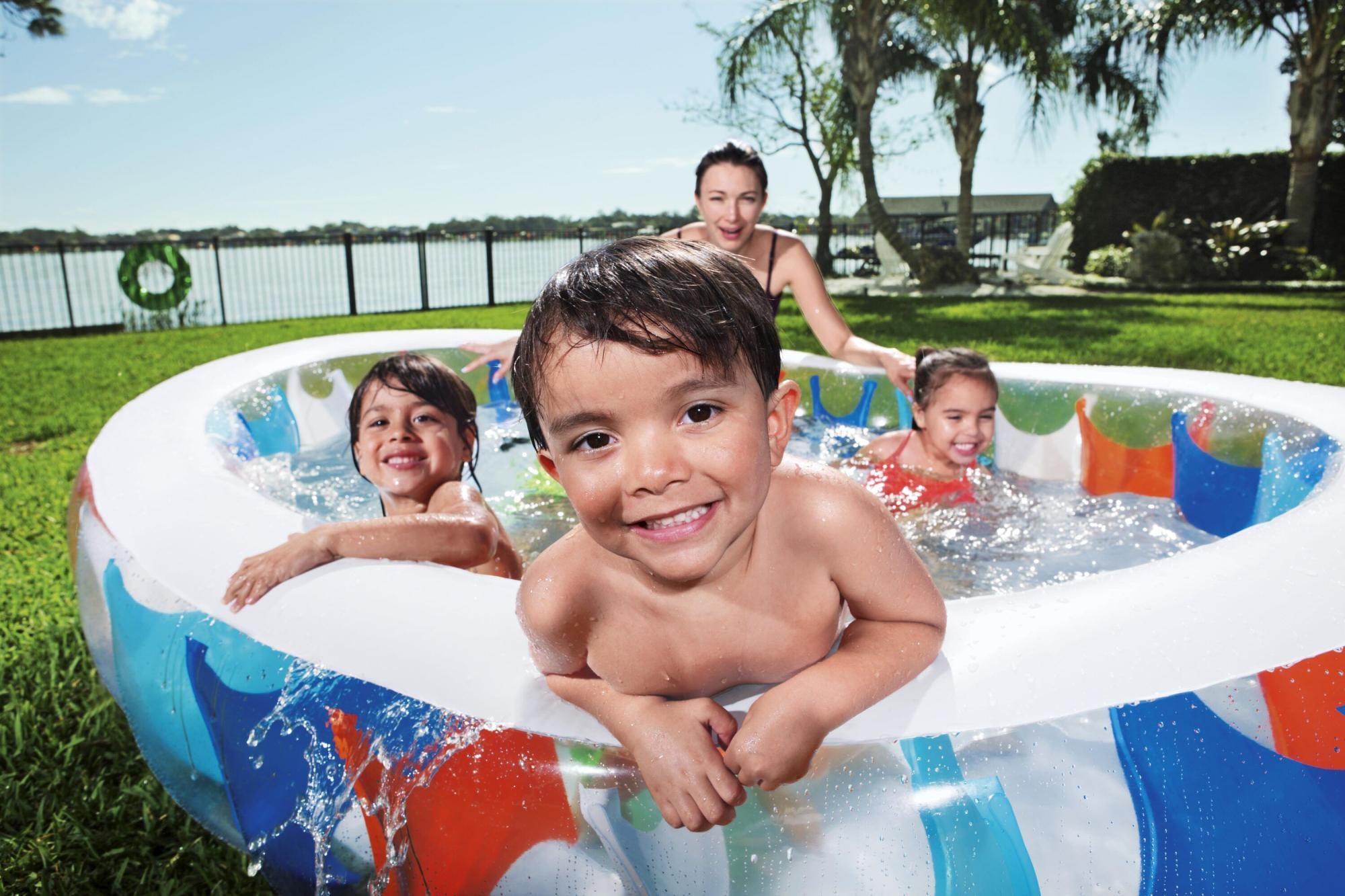 Opblaasbare spullen voor kinderen Bestway Elliptisch Opblaasbaar Familiezwembad 2,29 m Bestway 4