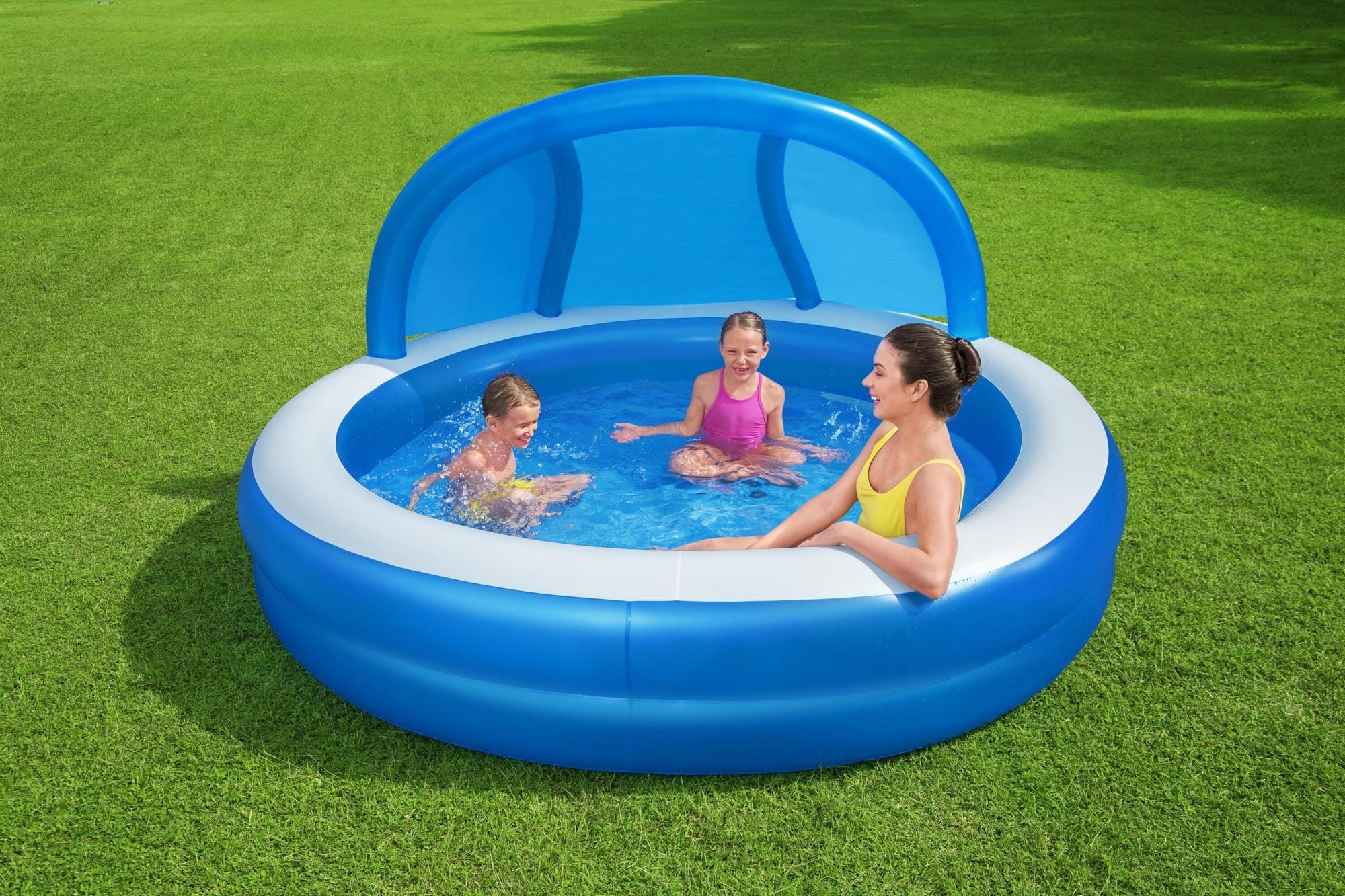 Opblaasbare spullen voor kinderen Bestway Summer Days opblaasbaar familiezwembad met UV Careful zonnescherm Bestway 7