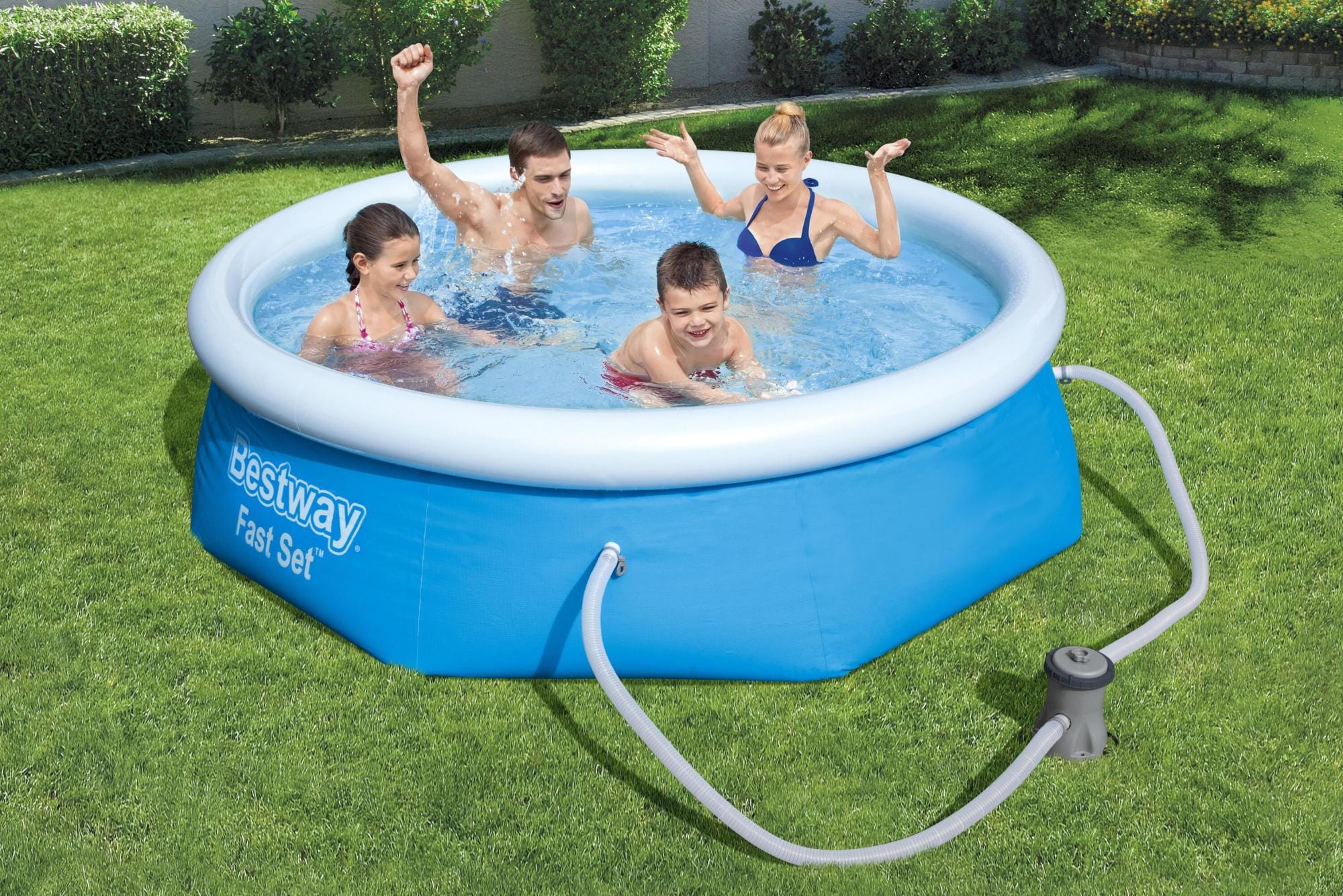 Bovengronds zwembad Bestway Fast Set set met rond opblaaszwembad 2,44 m x 66 cm Bestway 1