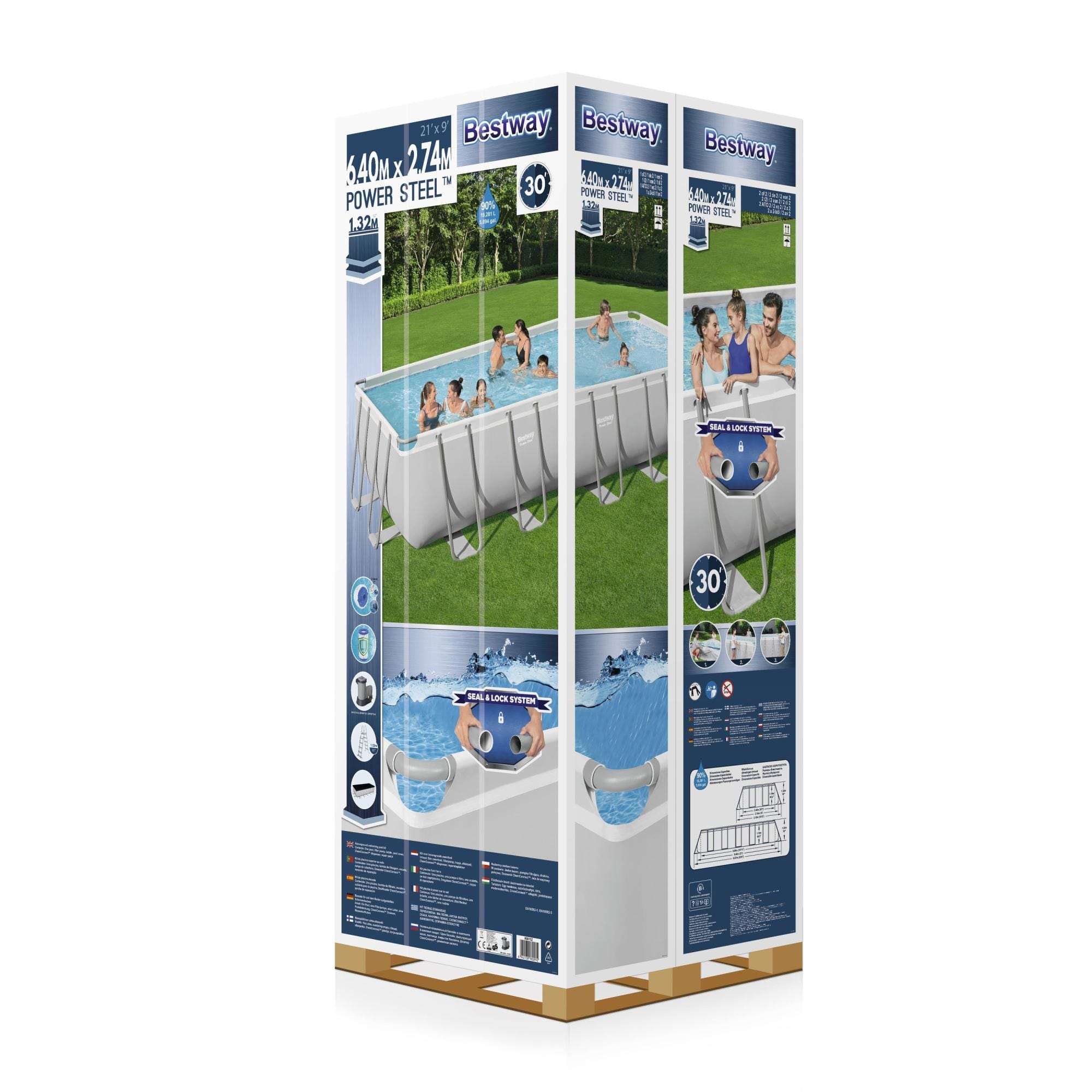 Bovengronds zwembad Bestway Power Steel Bovengronds Zwembad Set 6,40 m x 2,74 m x 1,32 m Bestway 9