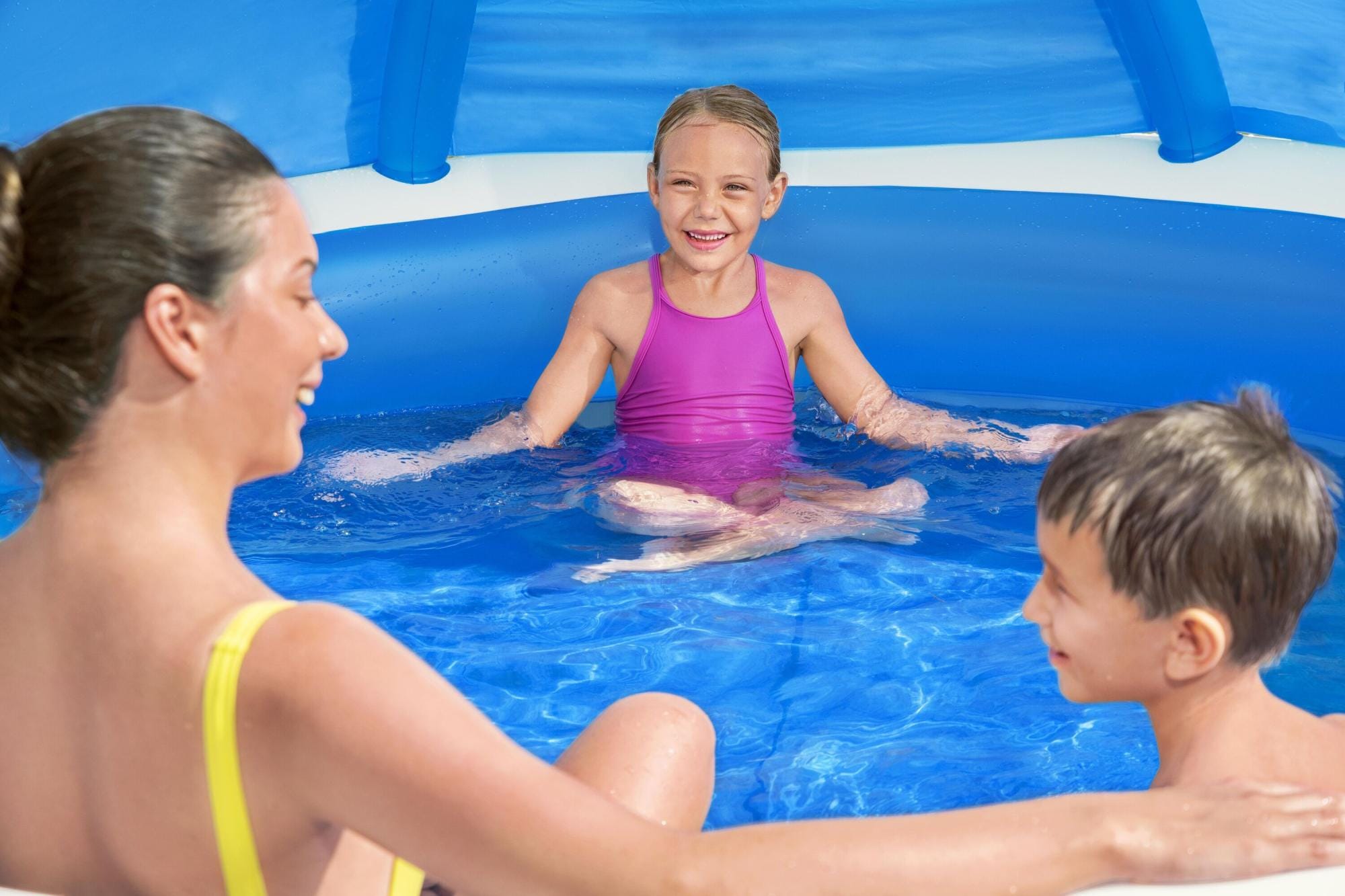 Opblaasbare spullen voor kinderen Bestway Summer Days opblaasbaar familiezwembad met UV Careful zonnescherm Bestway 4