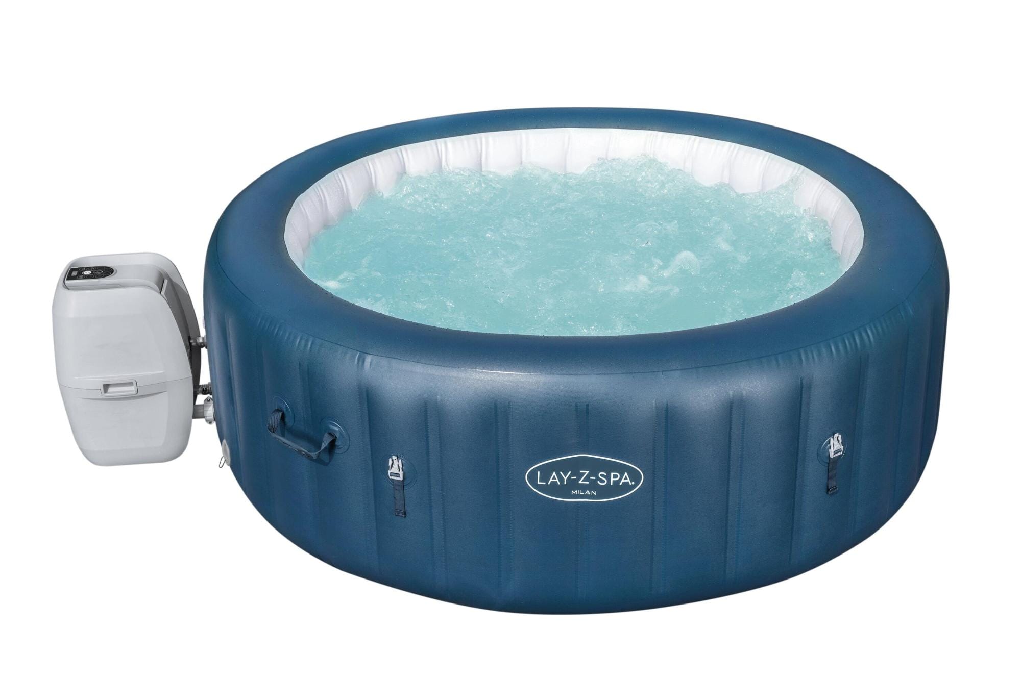 Opblaasbare bubbelbaden Lay-Z Spa Lay-Z-Spa Milan AirJet Plus opblaasbare hottub met appbediening 4-6 personen Bestway 8
