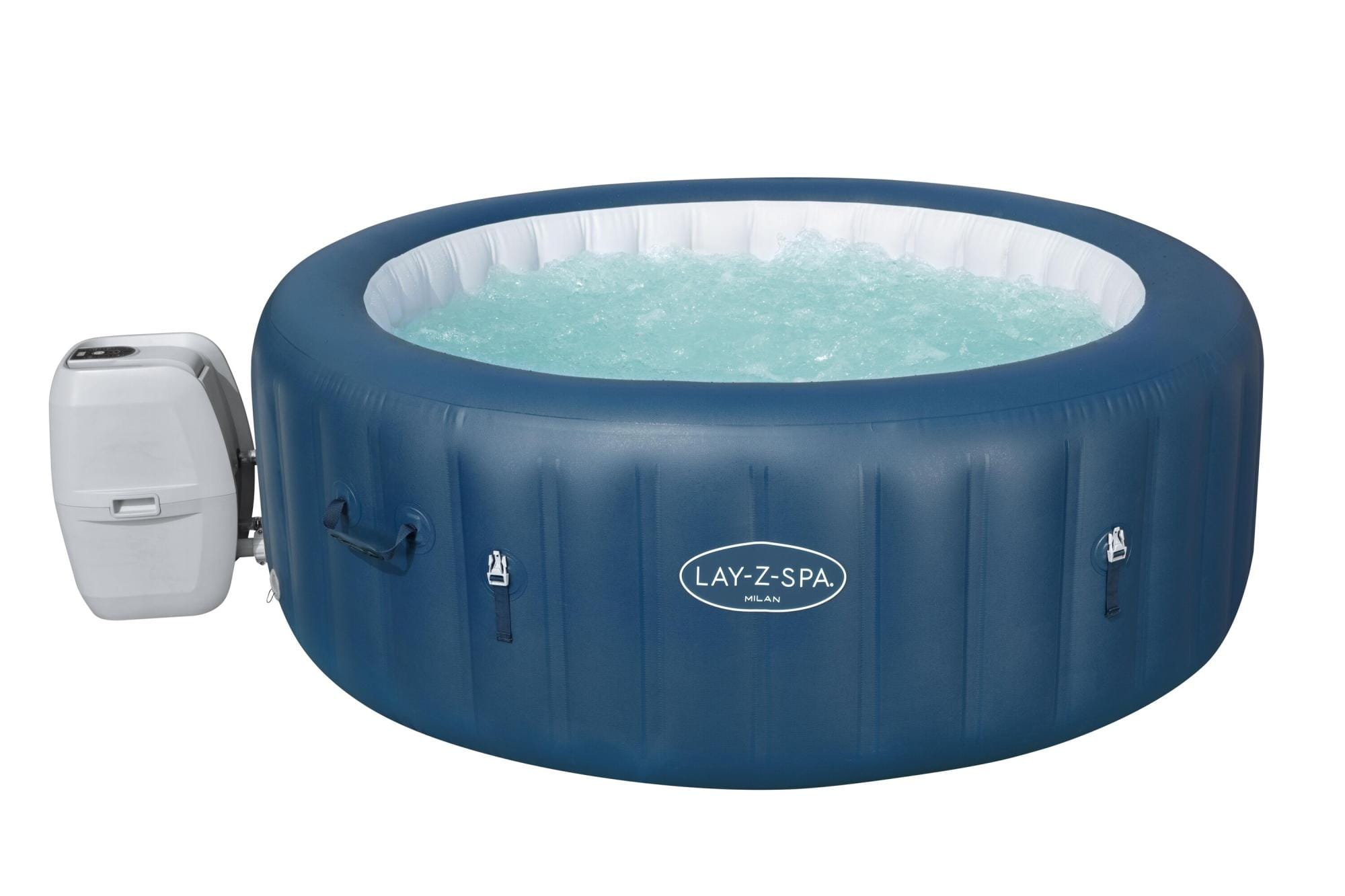 Opblaasbare bubbelbaden Lay-Z Spa Lay-Z-Spa Milan AirJet Plus opblaasbare hottub met appbediening 4-6 personen Bestway 2
