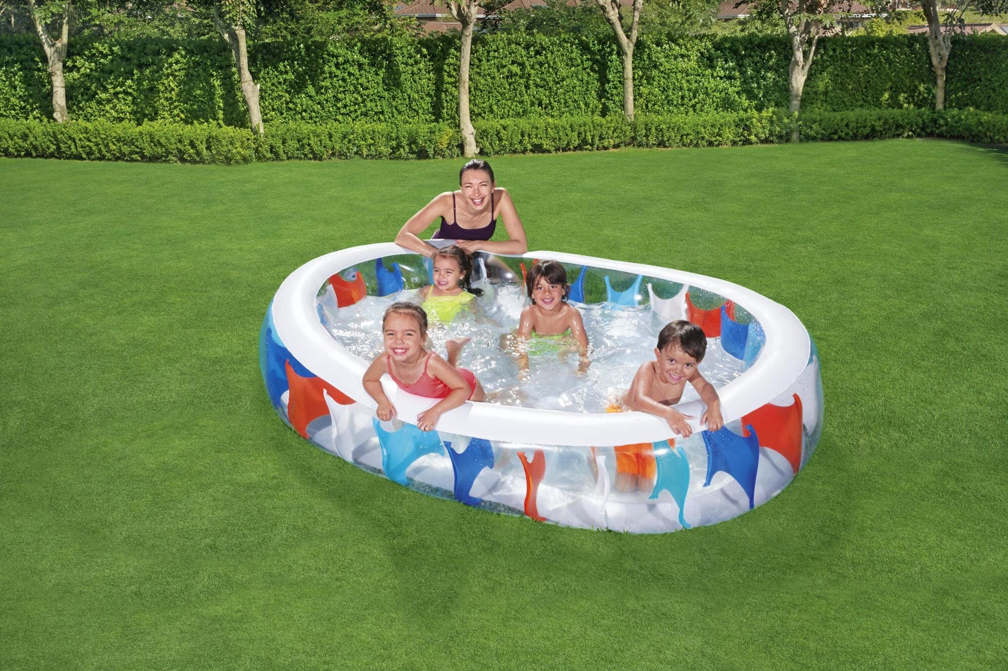 Opblaasbare spullen voor kinderen Bestway Elliptisch Opblaasbaar Familiezwembad 2,29 m Bestway 2
