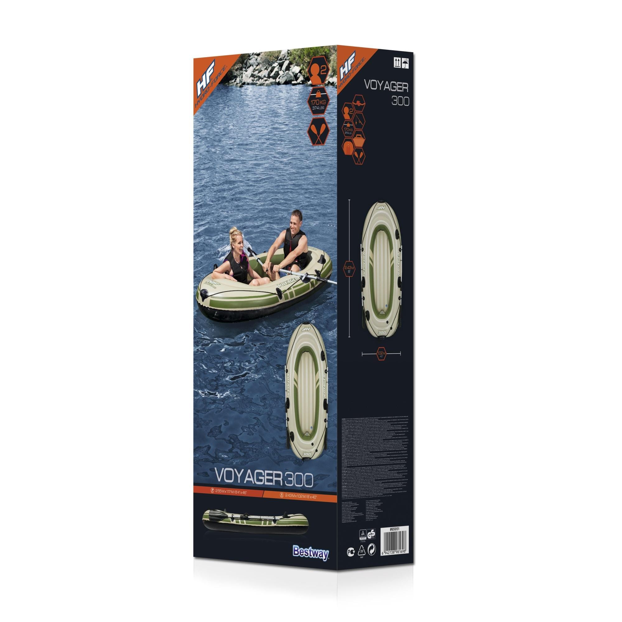 SUP en kajak Hydro-Force Voyager 300 opblaasboot met roeispanen Bestway 15