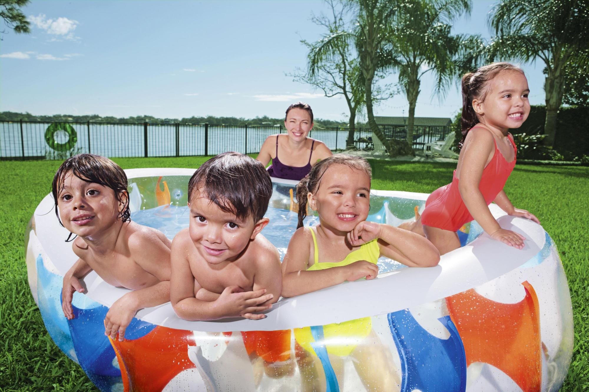 Opblaasbare spullen voor kinderen Bestway Elliptisch Opblaasbaar Familiezwembad 2,29 m Bestway 1