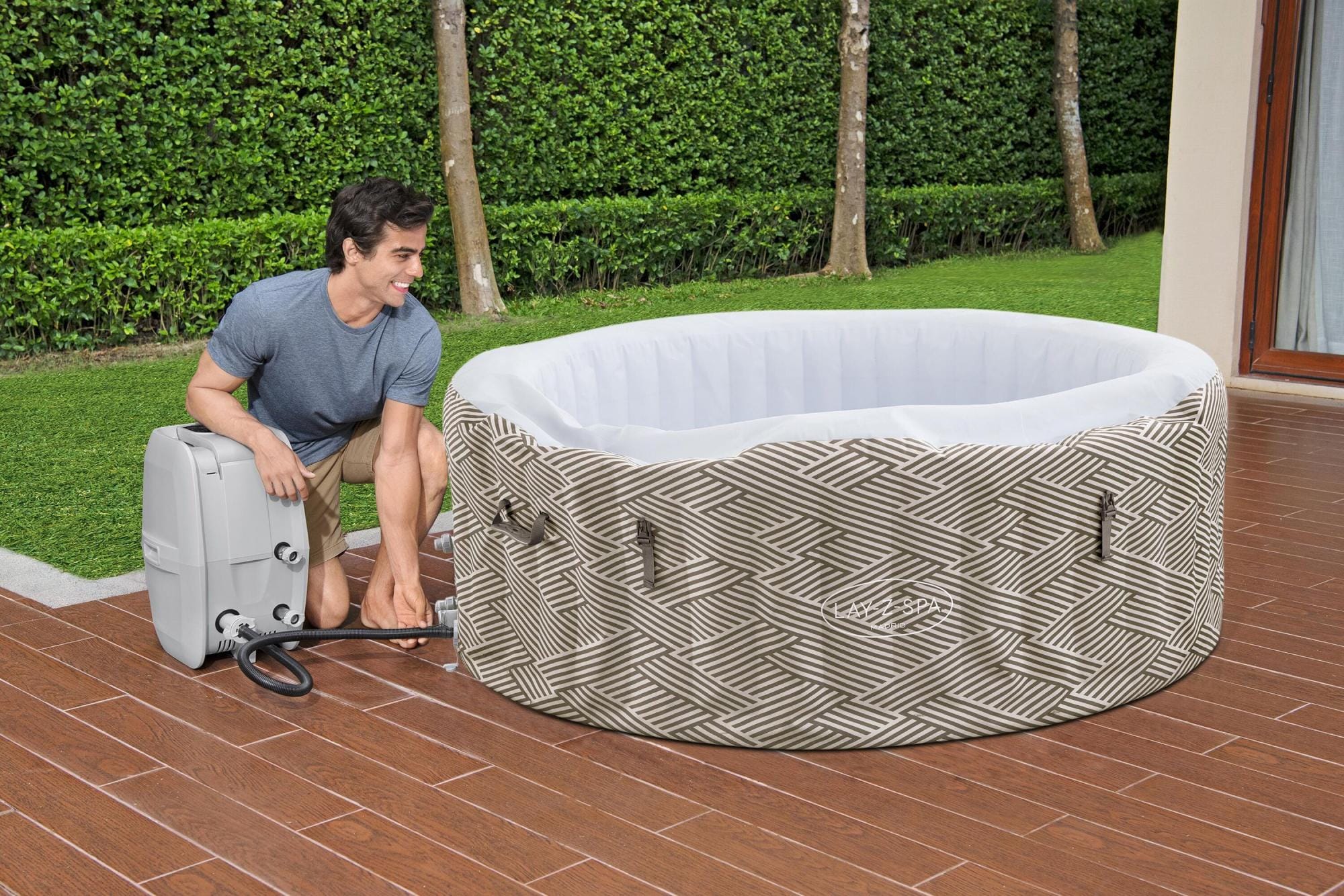 Opblaasbare bubbelbaden Lay-Z Spa Lay-Z-Spa Madrid AirJet opblaasbare spa 2-4 personen Bestway 7