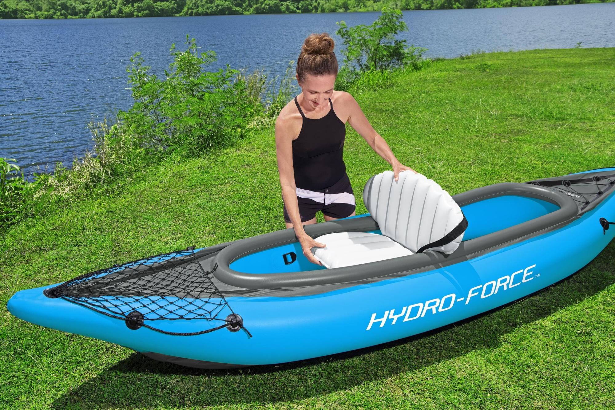 SUP en kajak Cove Champion opblaasbare kayak van 331x88 cm, voor 2 personen Bestway 5