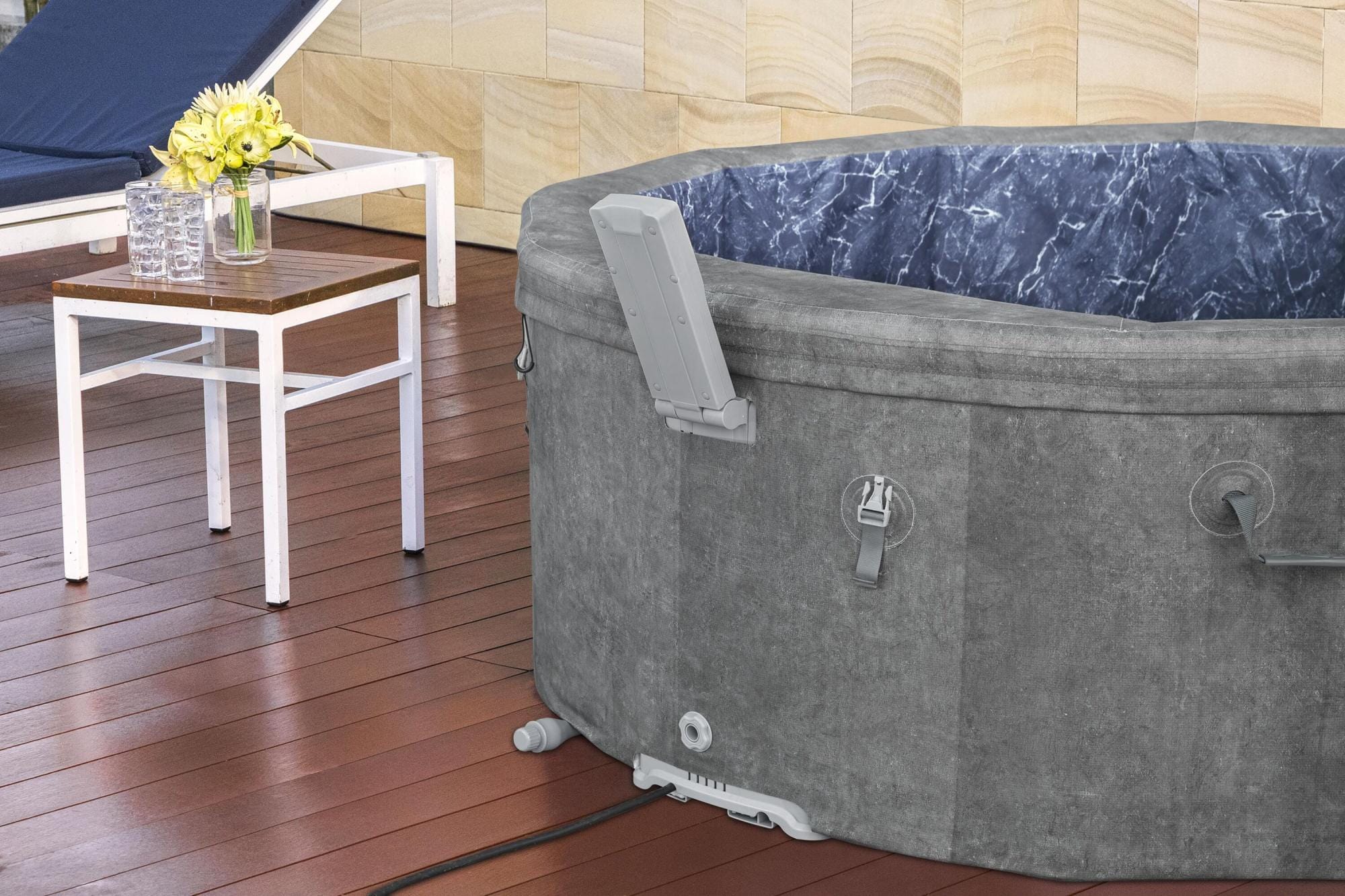 Opblaasbare bubbelbaden Lay-Z Spa Lay-Z-Spa Carrara Energy-Efficient Smart AirJet Spa met App Bediening 4-6 Personen Bestway 12