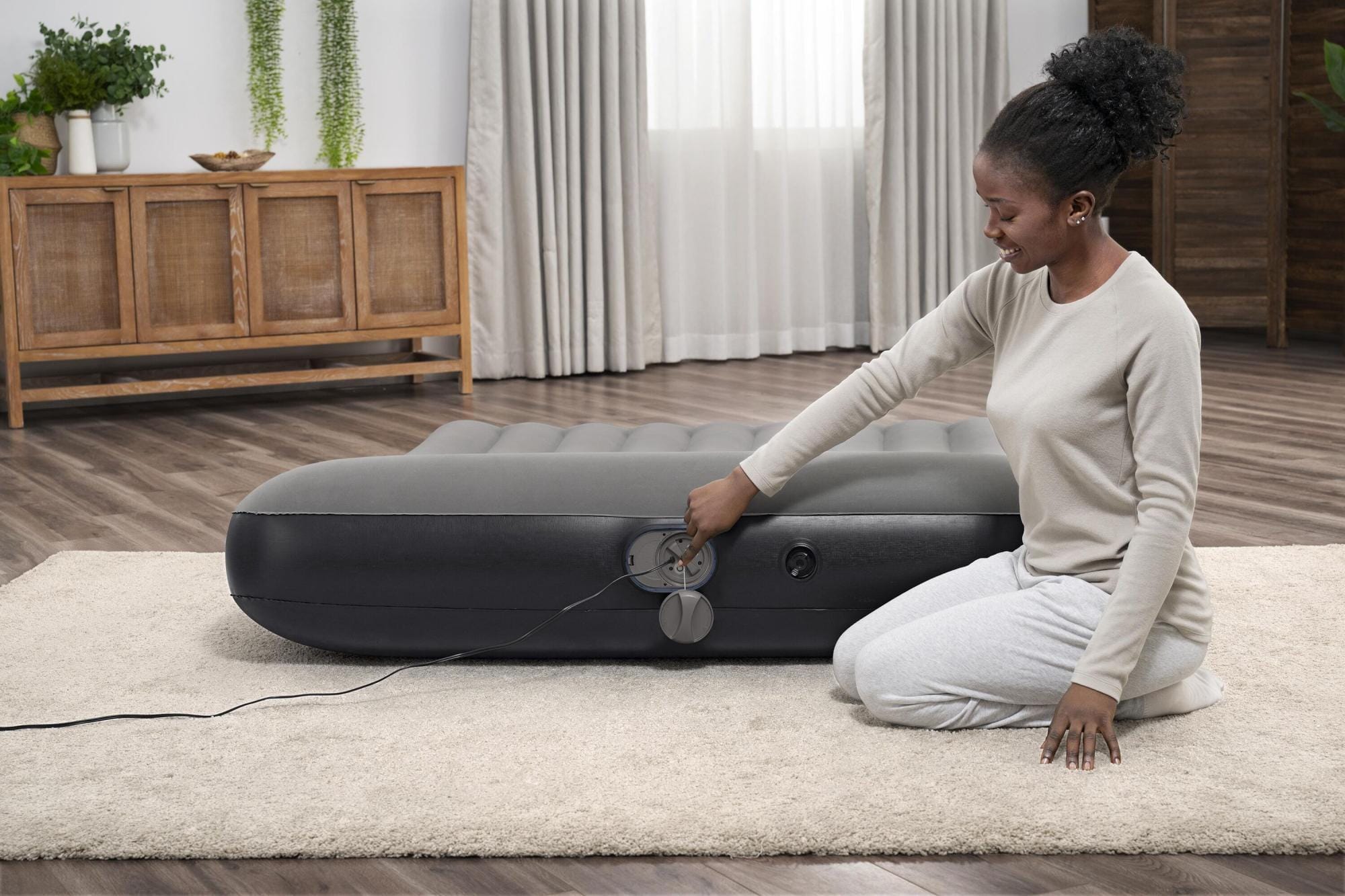 Luchtbed Bestway Tritech Queen Luchtmatras met Ingebouwde USB-Pomp 2,03 m x 1,52 m x 30 cm Bestway 12