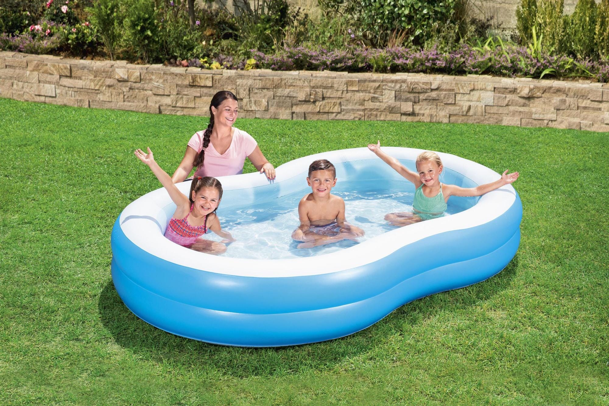Opblaasbare spullen voor kinderen Bestway Big Lagoon Opblaasbaar Familiezwembad 2,62 m x 1,57 m x 46 cm Bestway 7