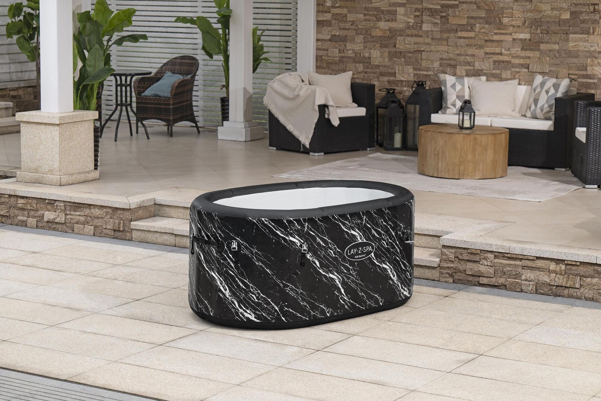Opblaasbare bubbelbaden Lay-Z Spa Lay-Z-Spa Glacial Dip Cold Plunge Herstellend IJS Badkuip voor 2 Personen Bestway 3