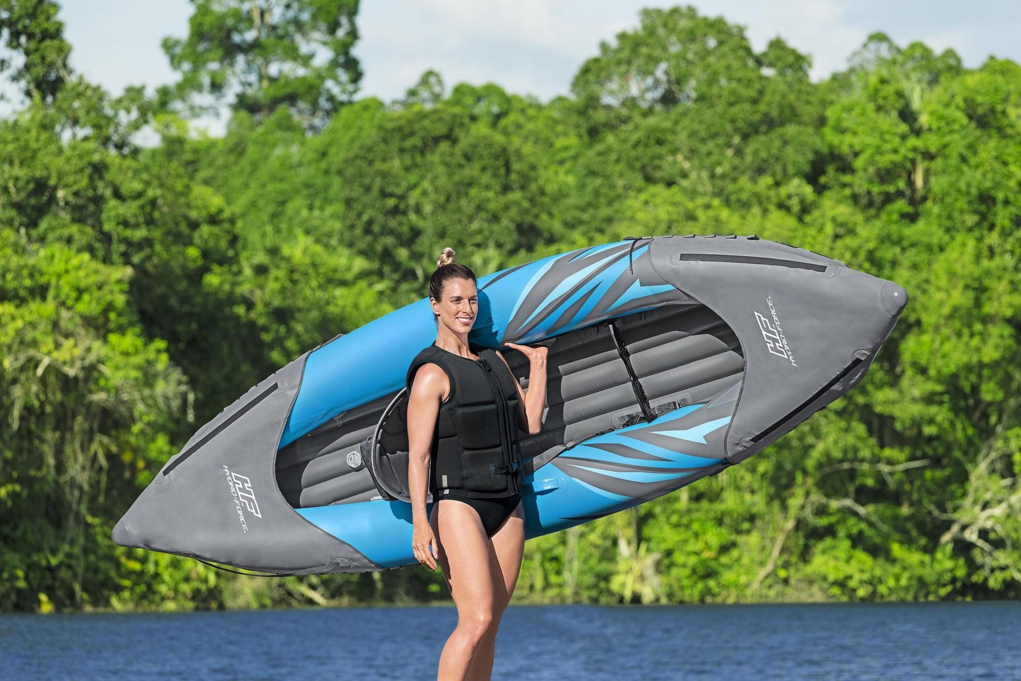 SUP en kajak Surge Elite opblaasbare kayak van 312x93 cm, voor 1 persoon Bestway 6