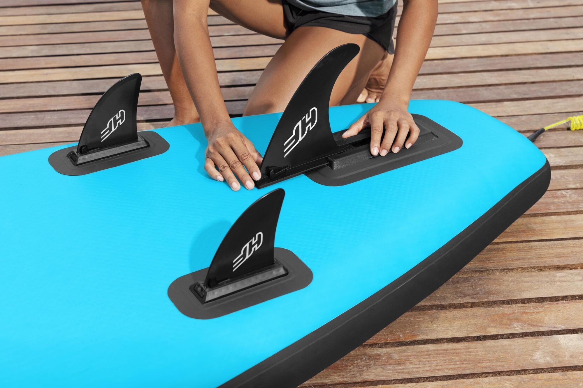 SUP en kajak Hydro-Force Aqua Escape Omvormbare Opblaasbare Stand-Up Paddleboard en Kayak Set 3,5 m Bestway 14