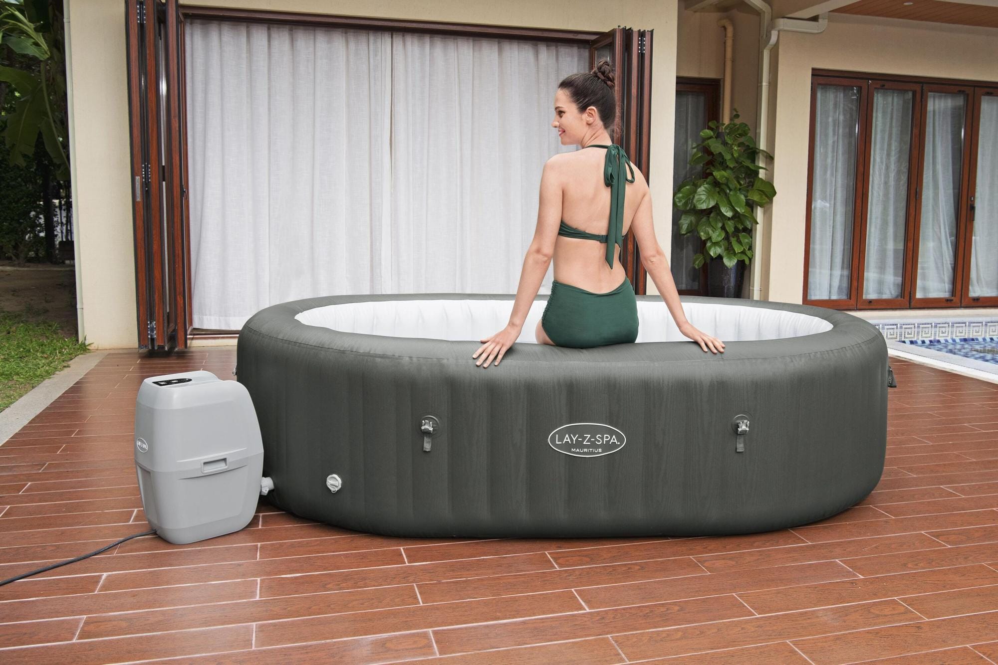 Opblaasbare bubbelbaden Lay-Z Spa Lay-Z-Spa Mauritius Smart AirJet Opblaasbare Spa voor 5-7 Personen Bestway 4
