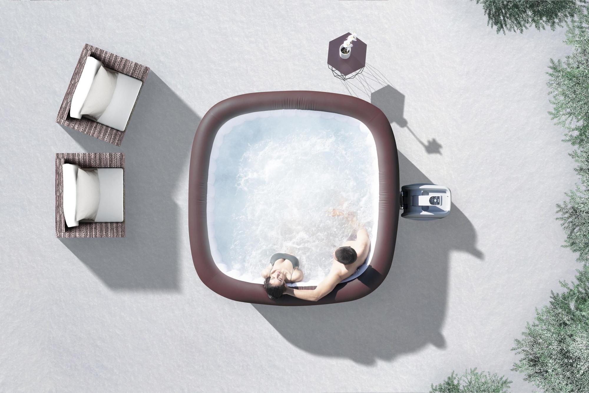 Opblaasbare bubbelbaden Lay-Z Spa Lay-Z-Spa Maldives HydroJet Pro opblaasbare spa 5-7 personen Bestway 4