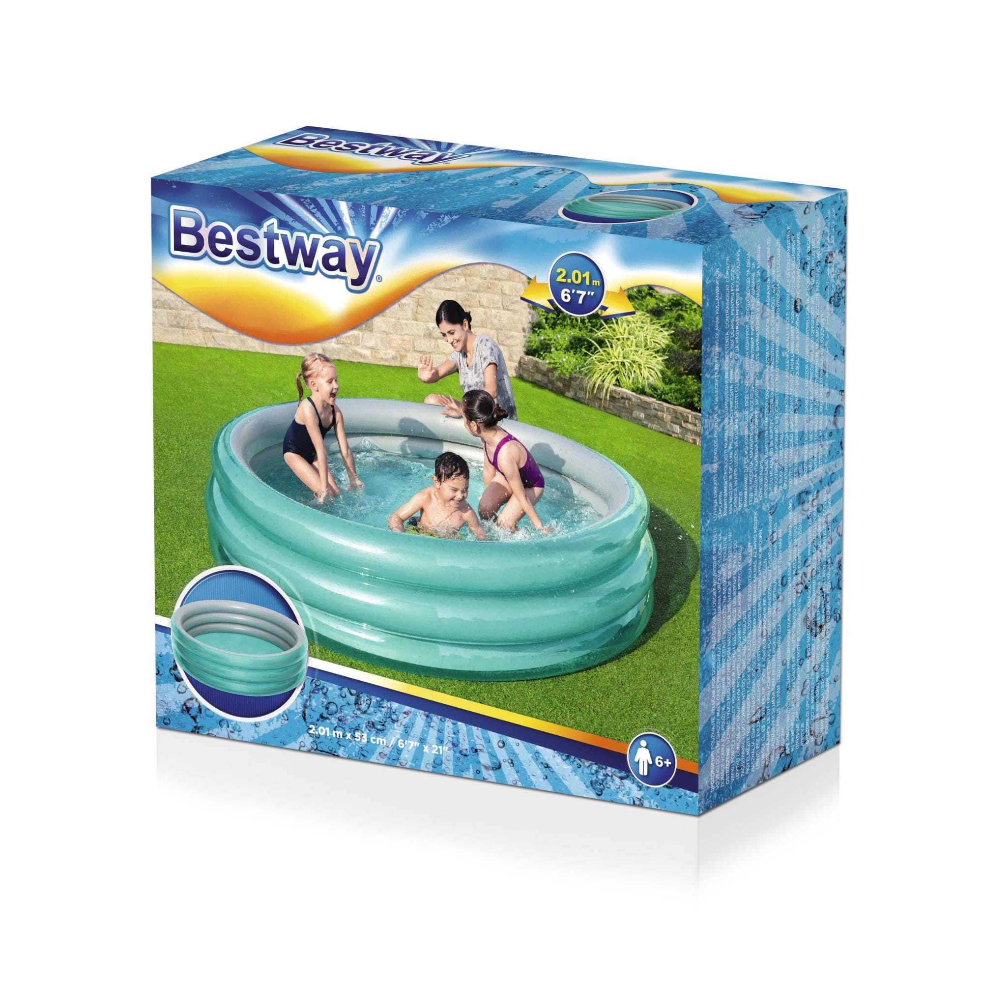 Opblaasbare spullen voor kinderen Bestway Big Metallic speelzwembad met 3 ringen 2,01 m Bestway 9