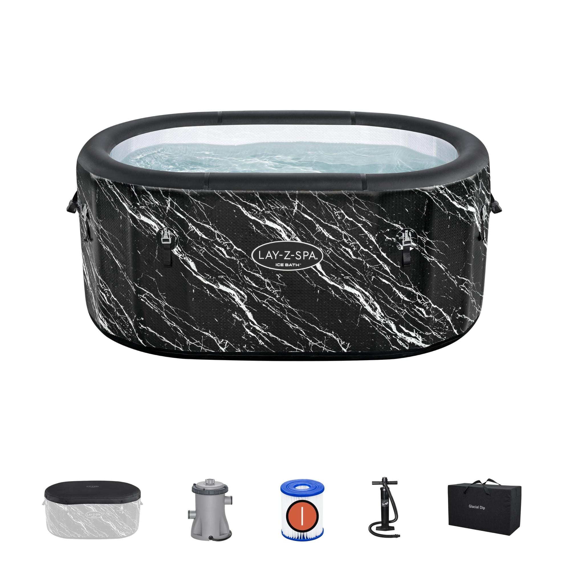 Opblaasbare bubbelbaden Lay-Z Spa Lay-Z-Spa Glacial Dip Cold Plunge Herstellend IJS Badkuip voor 2 Personen Bestway 1