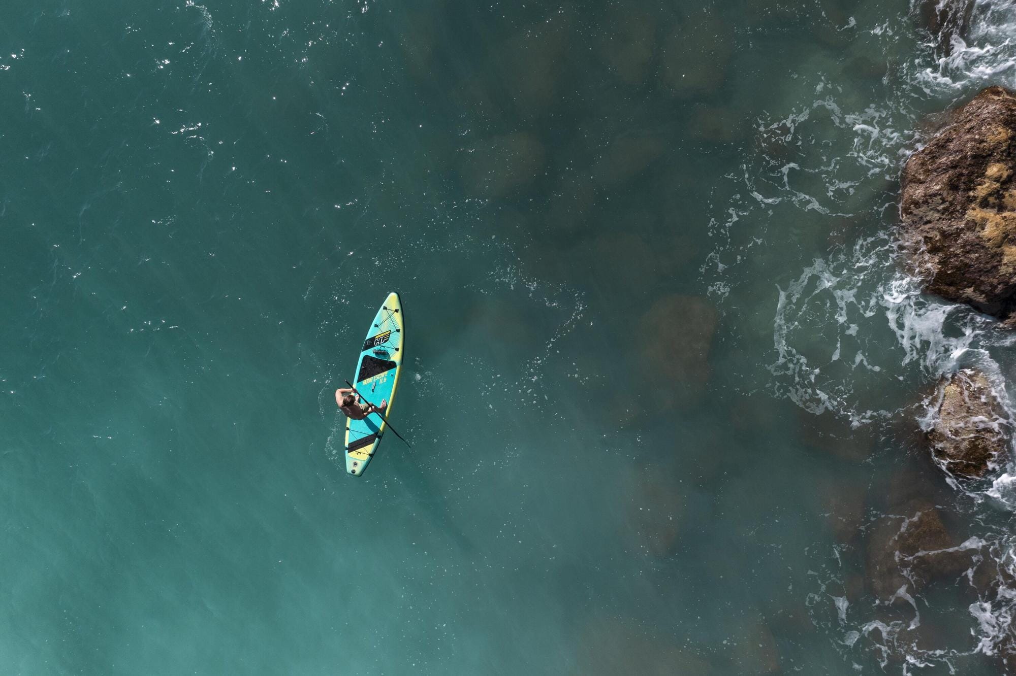 SUP en kajak Hydro-Force Aqua Escape Omvormbare Opblaasbare Stand-Up Paddleboard en Kayak Set 3,5 m Bestway 5