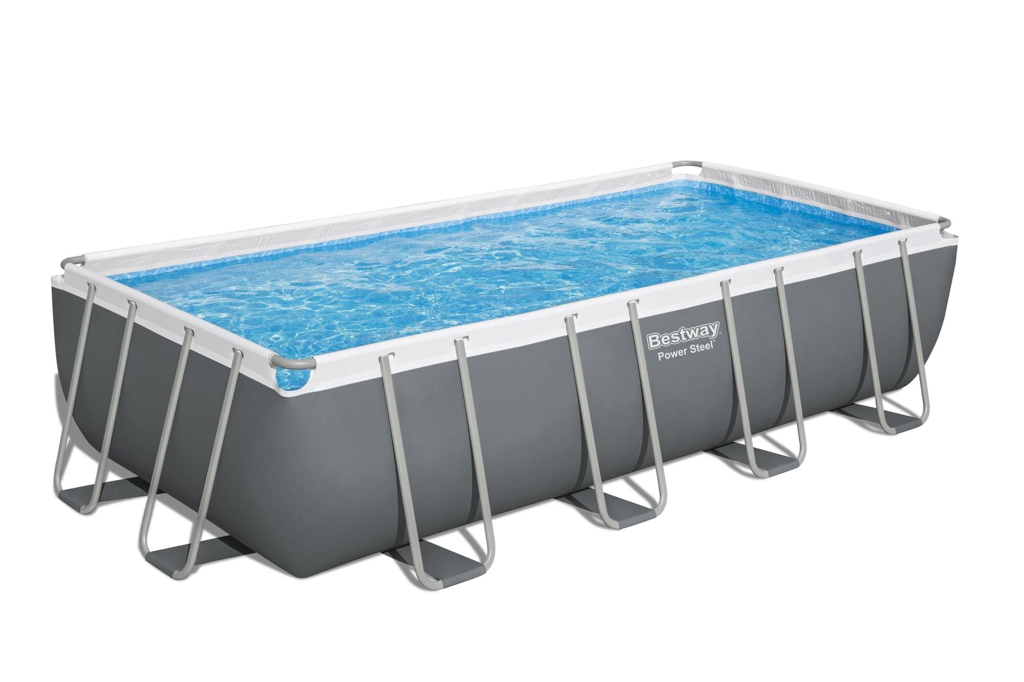 Bovengronds zwembad Power Steel bovengrondse rechthoekige set van 549x274x122 cm Bestway 1
