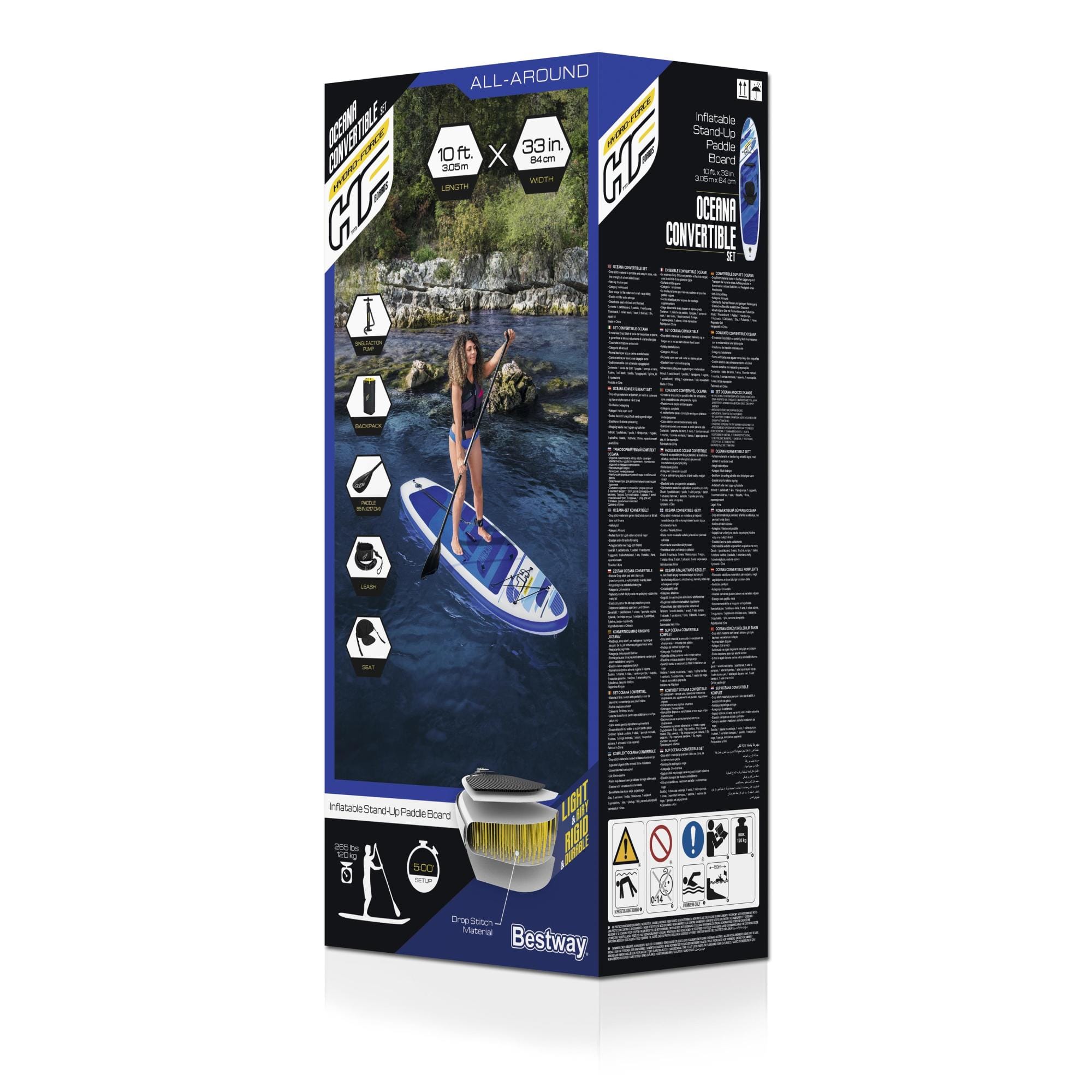 SUP en kajak Oceana SUP-board en opblaasbare kayak van 305x84 cm Bestway 10