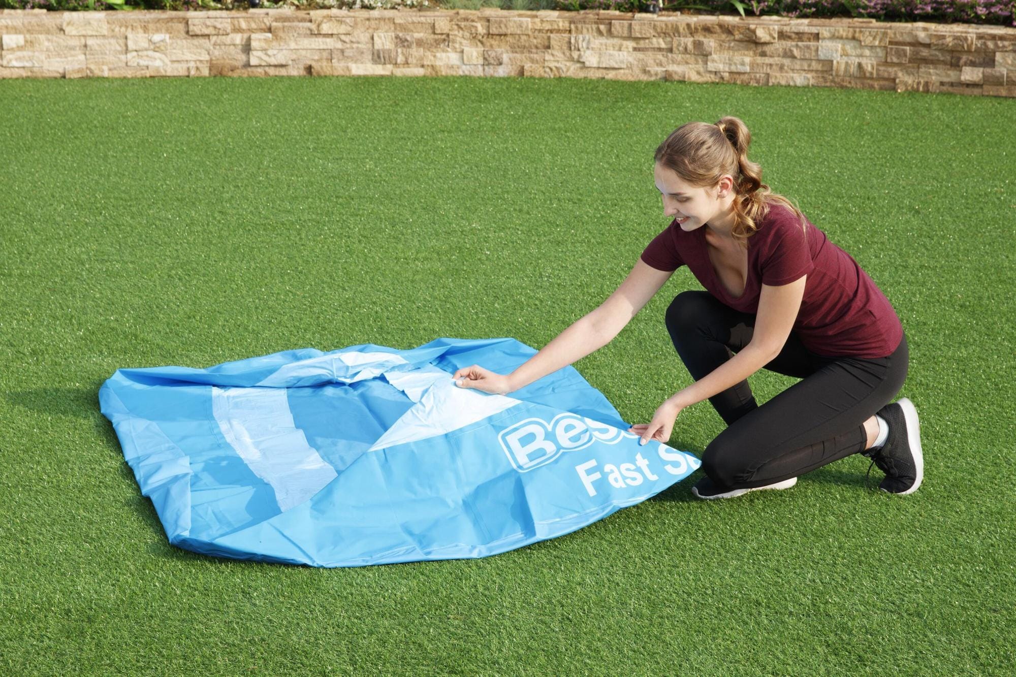 Bovengronds zwembad Fast Set bovengronds rond opblaasbaar zwembad van 183X51 cm Bestway 4