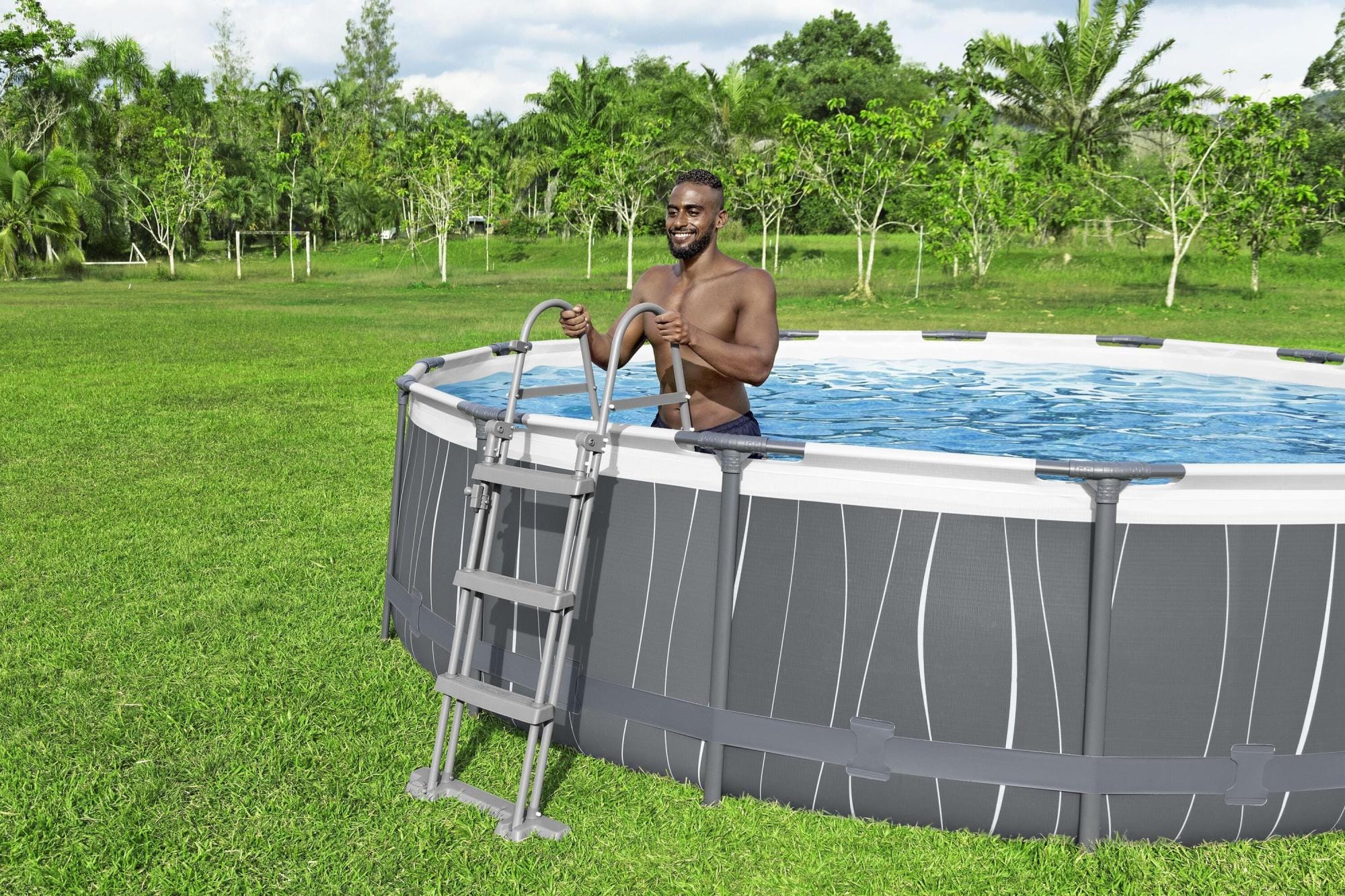 Bovengronds zwembad Set Steel Pro MAX rond bovengronds zwembad van 457x107 cm Bestway 4