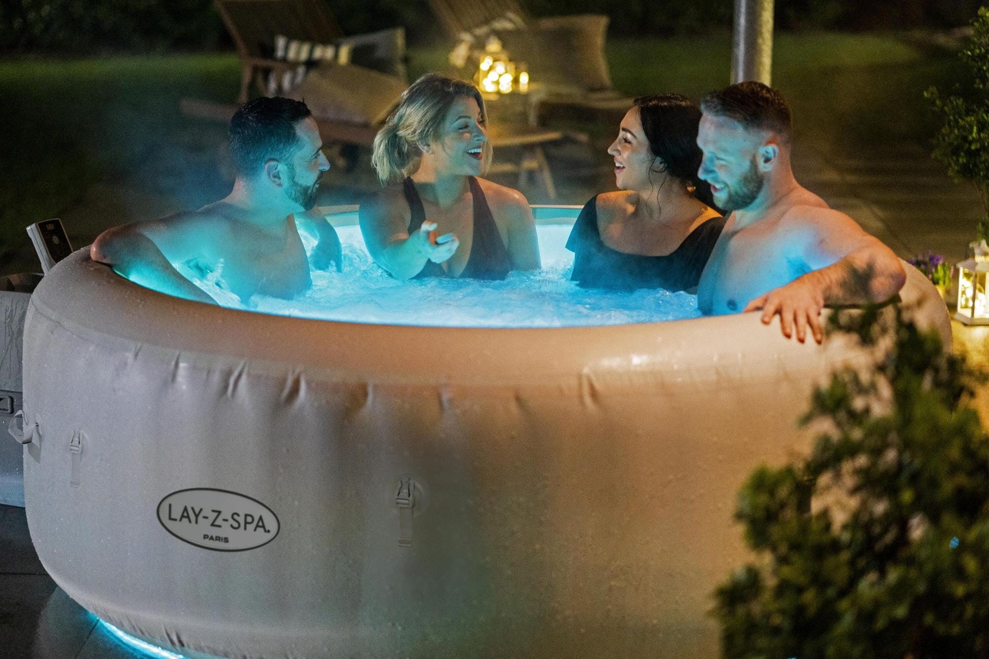 Opblaasbare bubbelbaden Lay-Z Spa Lay-Z-Spa Paris AirJet opblaasbare spa 4-6 personen Bestway 1