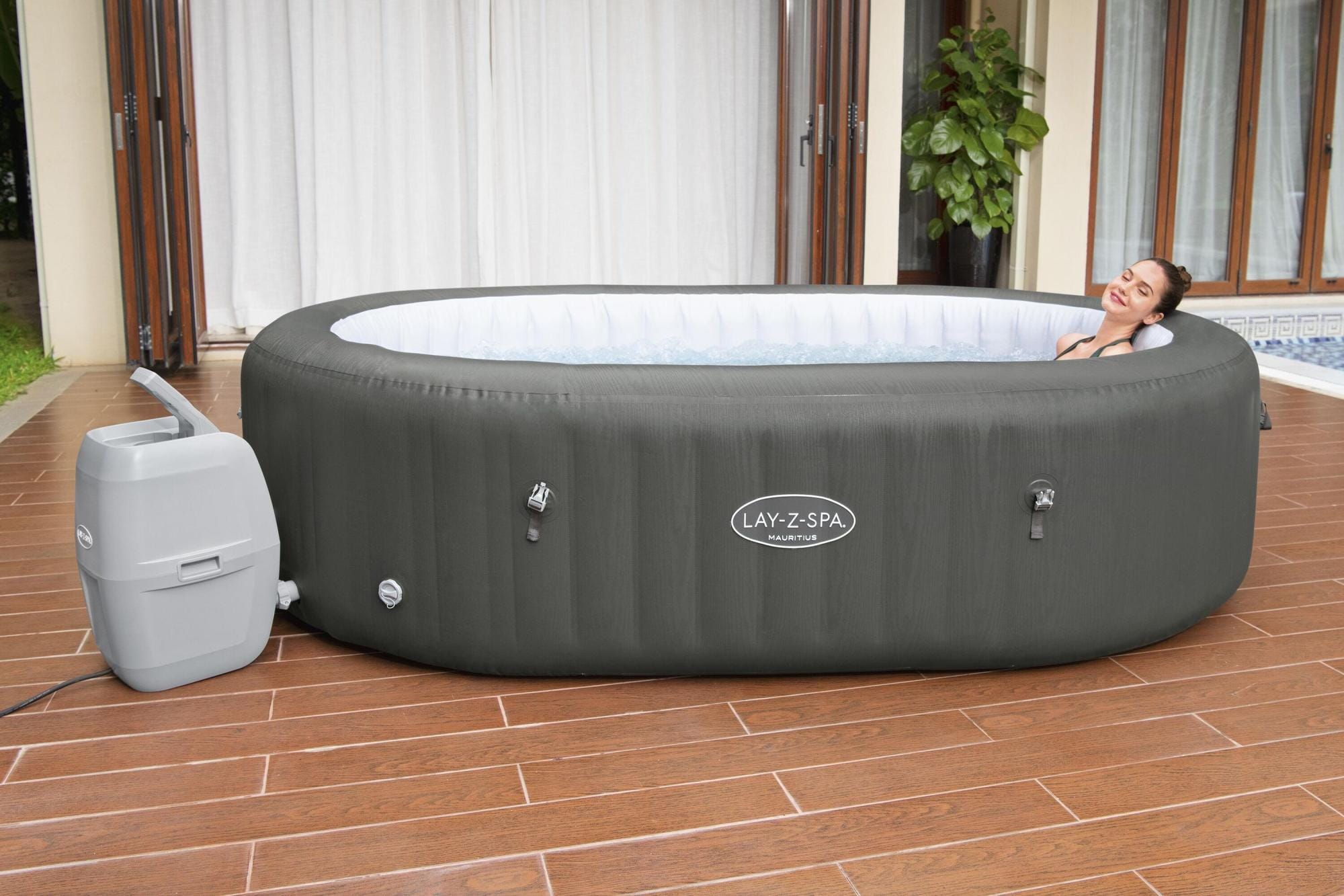 Opblaasbare bubbelbaden Lay-Z Spa Lay-Z-Spa Mauritius Smart AirJet Opblaasbare Spa voor 5-7 Personen Bestway 3