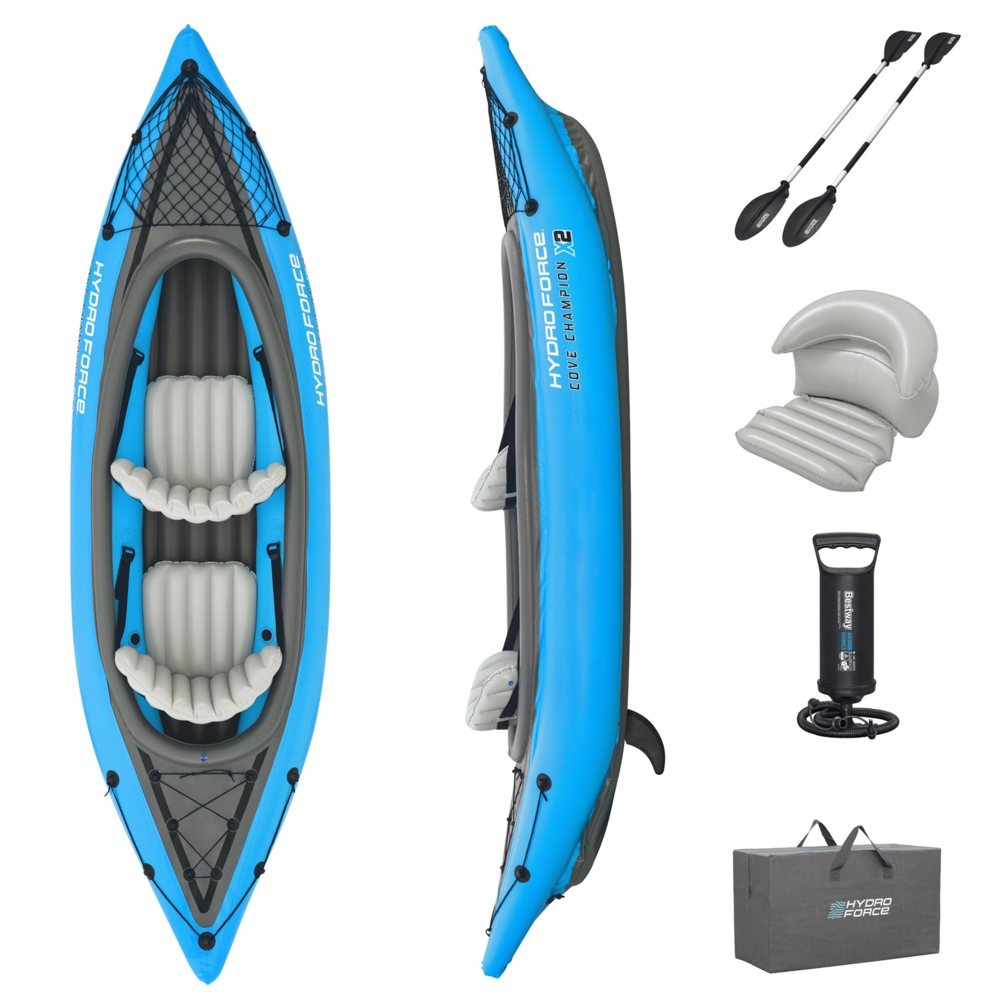SUP en kajak Hydro Force Cove Champion X2 Opblaasbare Kajak Set voor 2 Personen 3,31 m Bestway 1