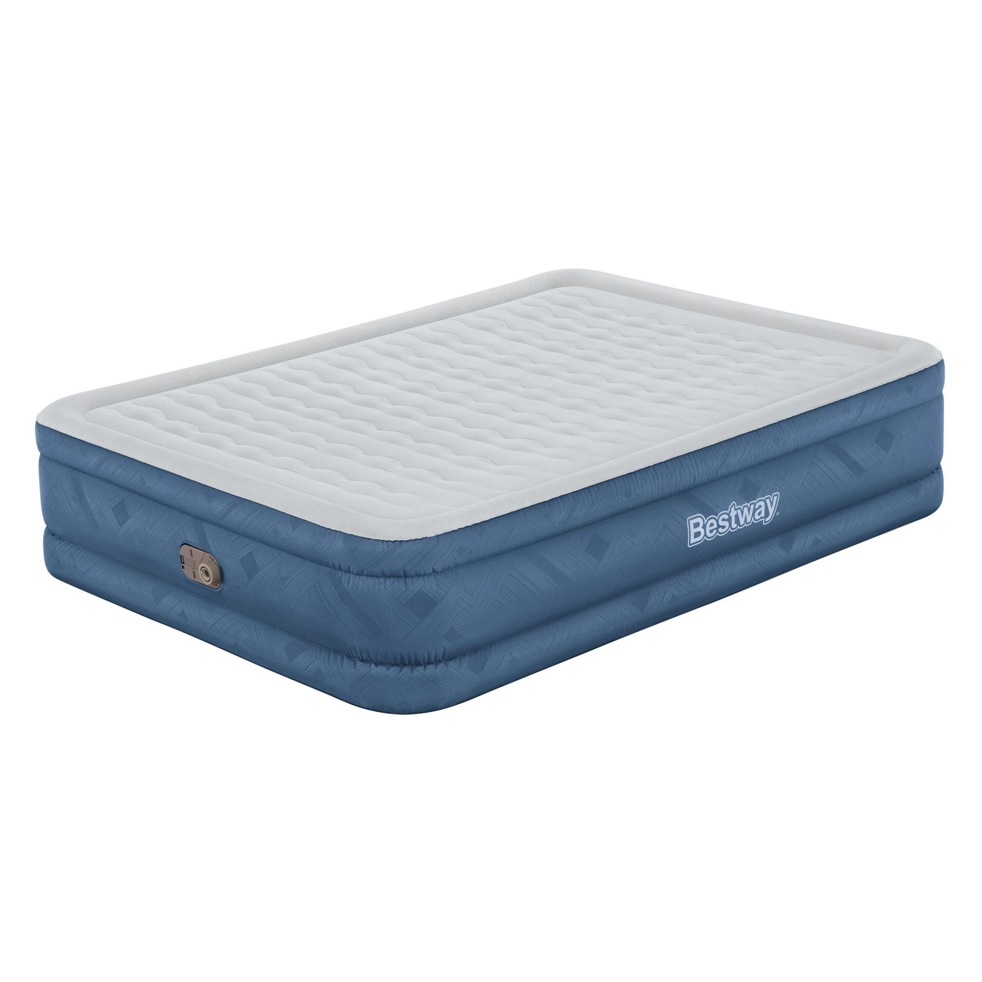 Luchtbed Bestway Fortech Snugable Top Queen Luchtmatras met Ingebouwde AC Pomp en Antimicrobiële coating 2,03 m x 1,52 m x 46 cm Bestway 1