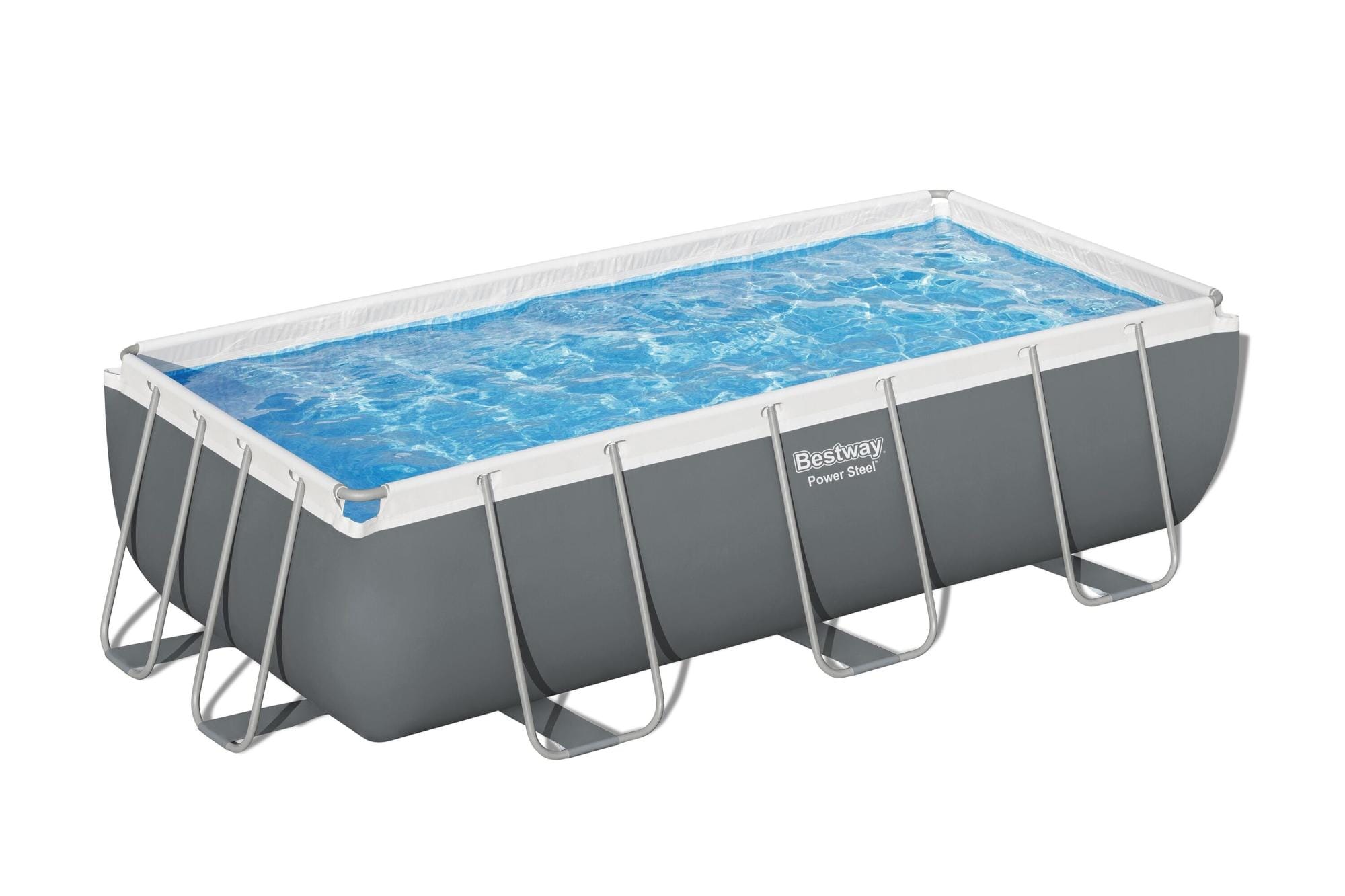 Bovengronds zwembad Power Steel bovengrondse rechthoekige set van 404x201x100 cm Bestway 1