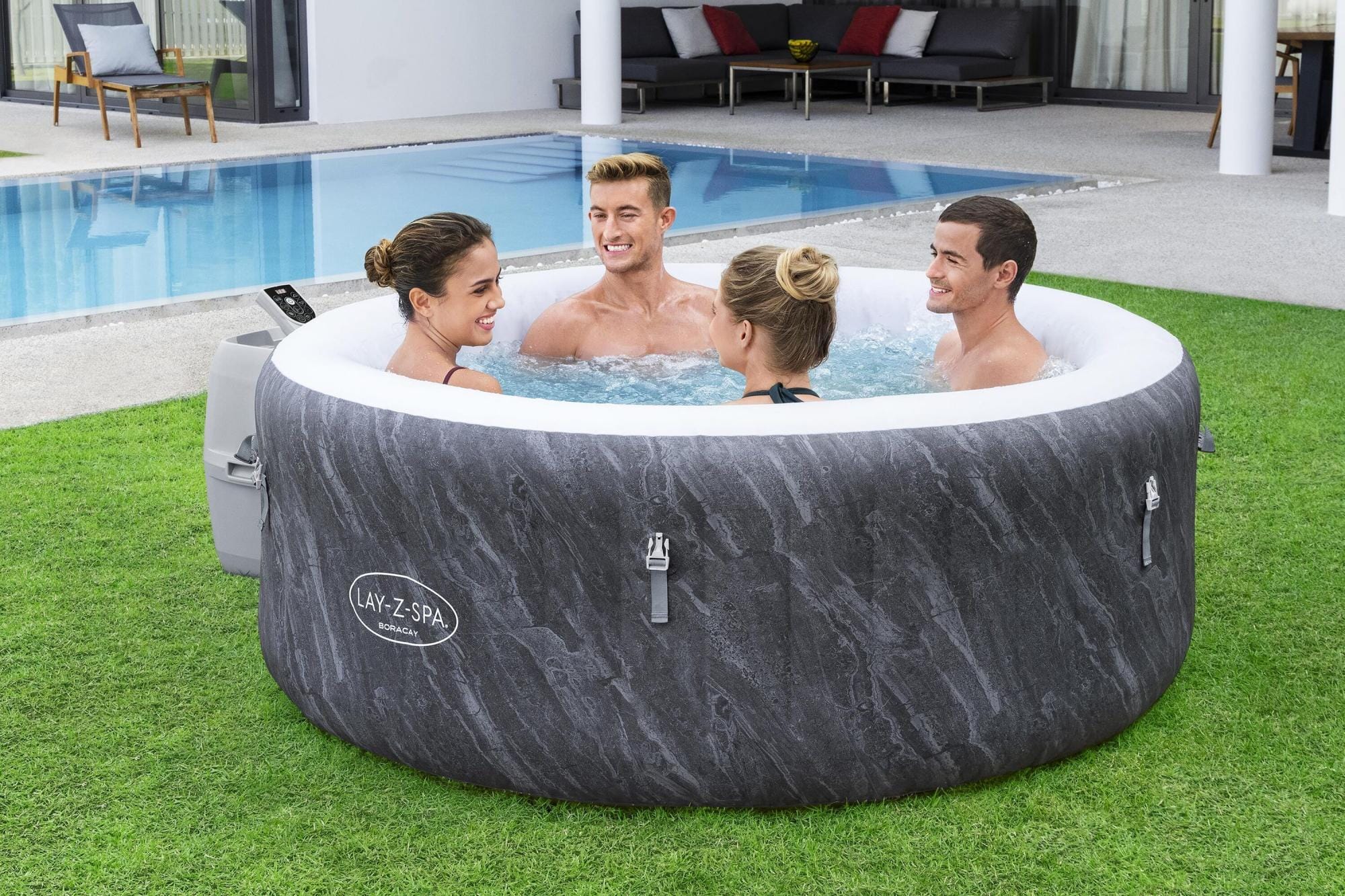 Opblaasbare bubbelbaden Lay-Z Spa Lay-Z-Spa Boracay AirJet opblaasbare spa 2-4 personen Bestway 4