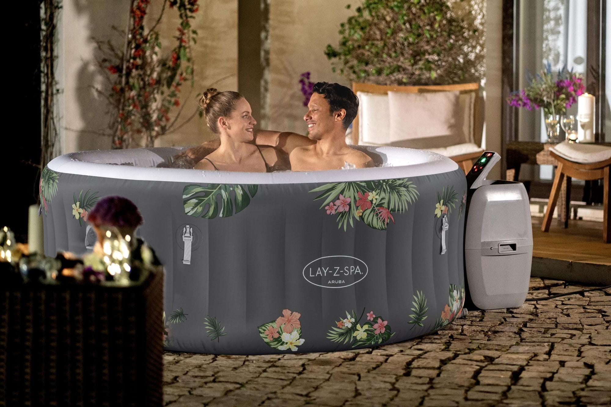 Opblaasbare bubbelbaden Lay-Z Spa Lay-Z-Spa Aruba AirJet opblaasbare spa 2-3 personen Bestway 3