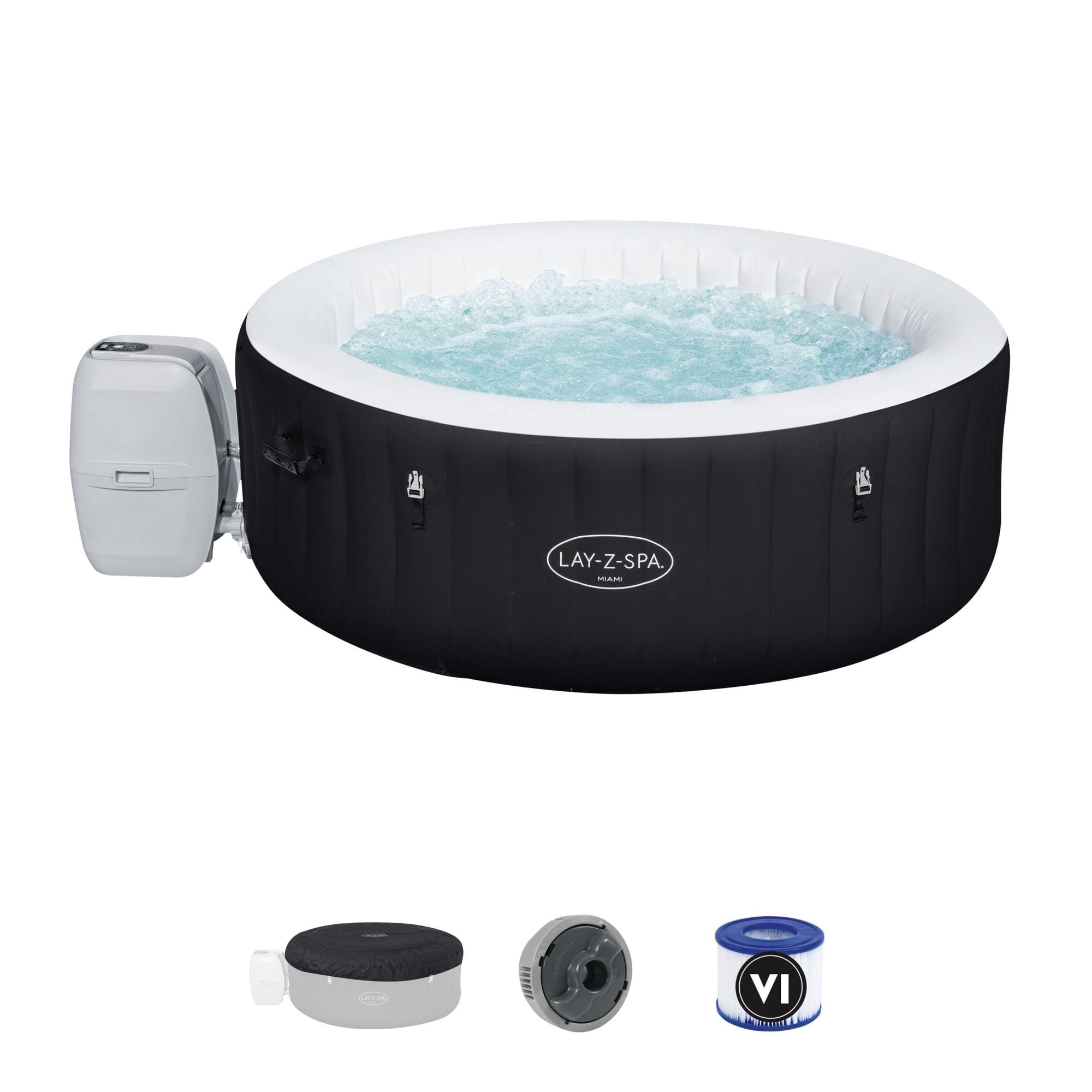 Opblaasbare bubbelbaden Lay-Z Spa Lay-Z-Spa Miami AirJet opblaasbare spa 2-4 personen Bestway 1