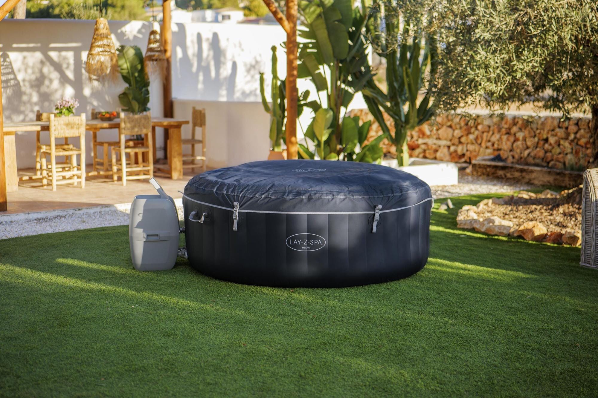 Opblaasbare bubbelbaden Lay-Z Spa Lay-Z-Spa Miami Energy-Efficient AirJet Opblaasbare Spa 2-4 Personen Bestway 9
