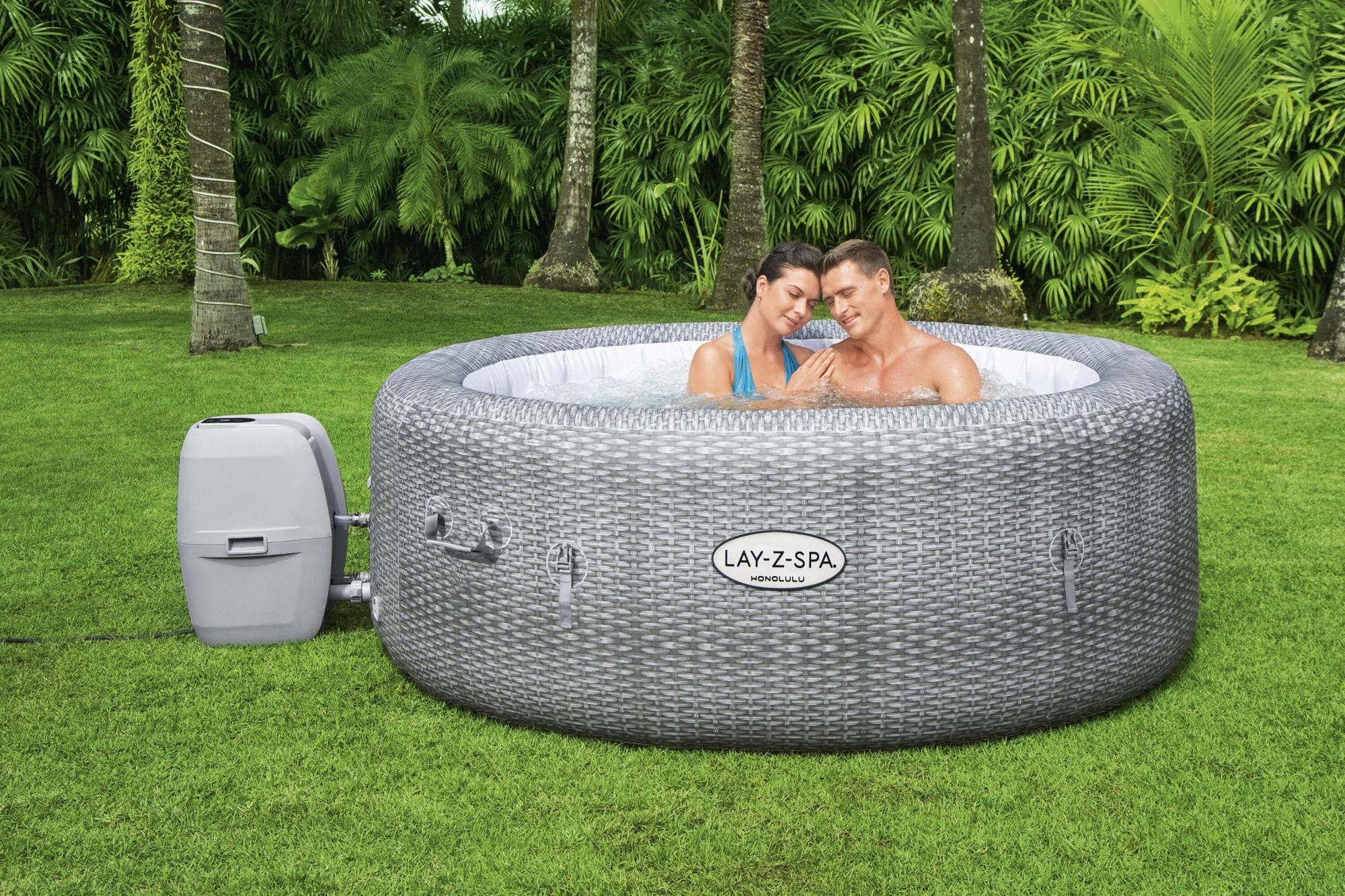 Opblaasbare bubbelbaden Lay-Z Spa Lay-Z-Spa Honolulu AirJet opblaasbare spa 4-6 personen Bestway 1