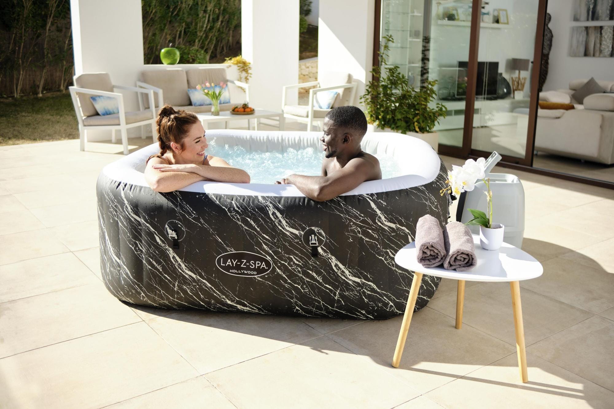 Opblaasbare bubbelbaden Lay-Z Spa Lay-Z-Spa Hollywood Luxe AirJet  Opblaasbare Spa met Ledverlichting voor 4-6 Personen Bestway 6
