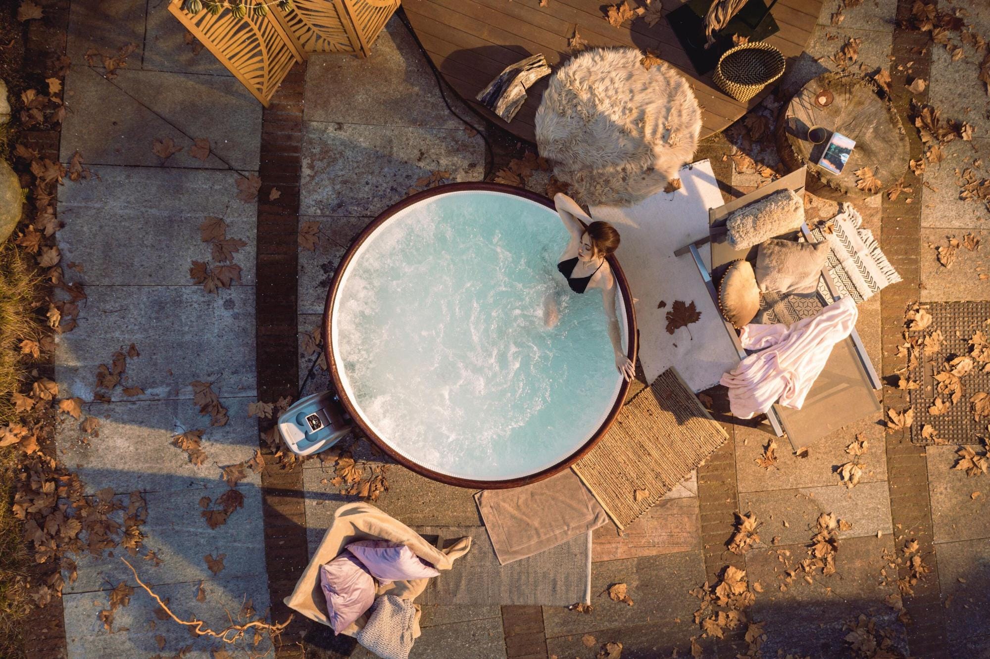 Opblaasbare bubbelbaden Lay-Z Spa Lay-Z-Spa Helsinki Smart AirJet Plus Opblaasbare Spa met Appbediening voor 5-7 Personen Bestway 5