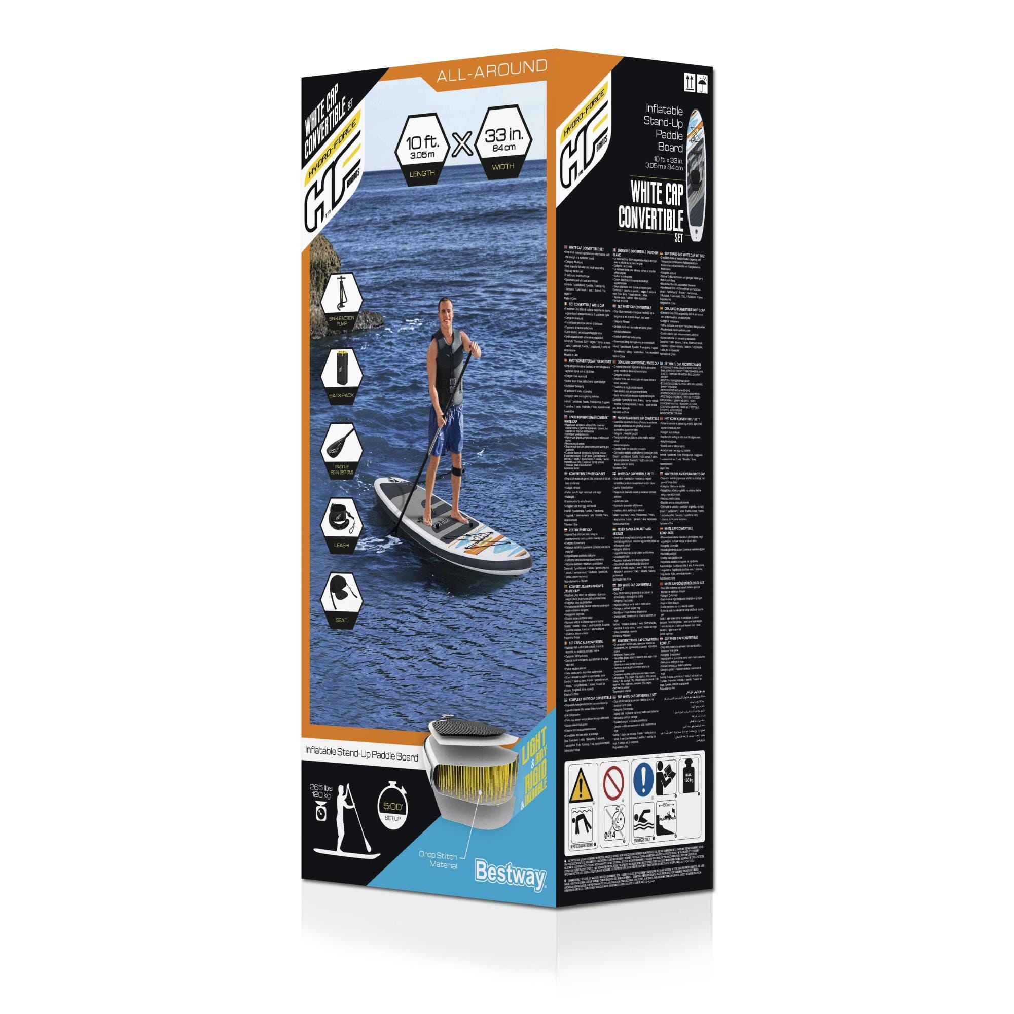 SUP en kajak White Cap convertibile opblaasbaar SUP-board van 305x84 cm Bestway 10