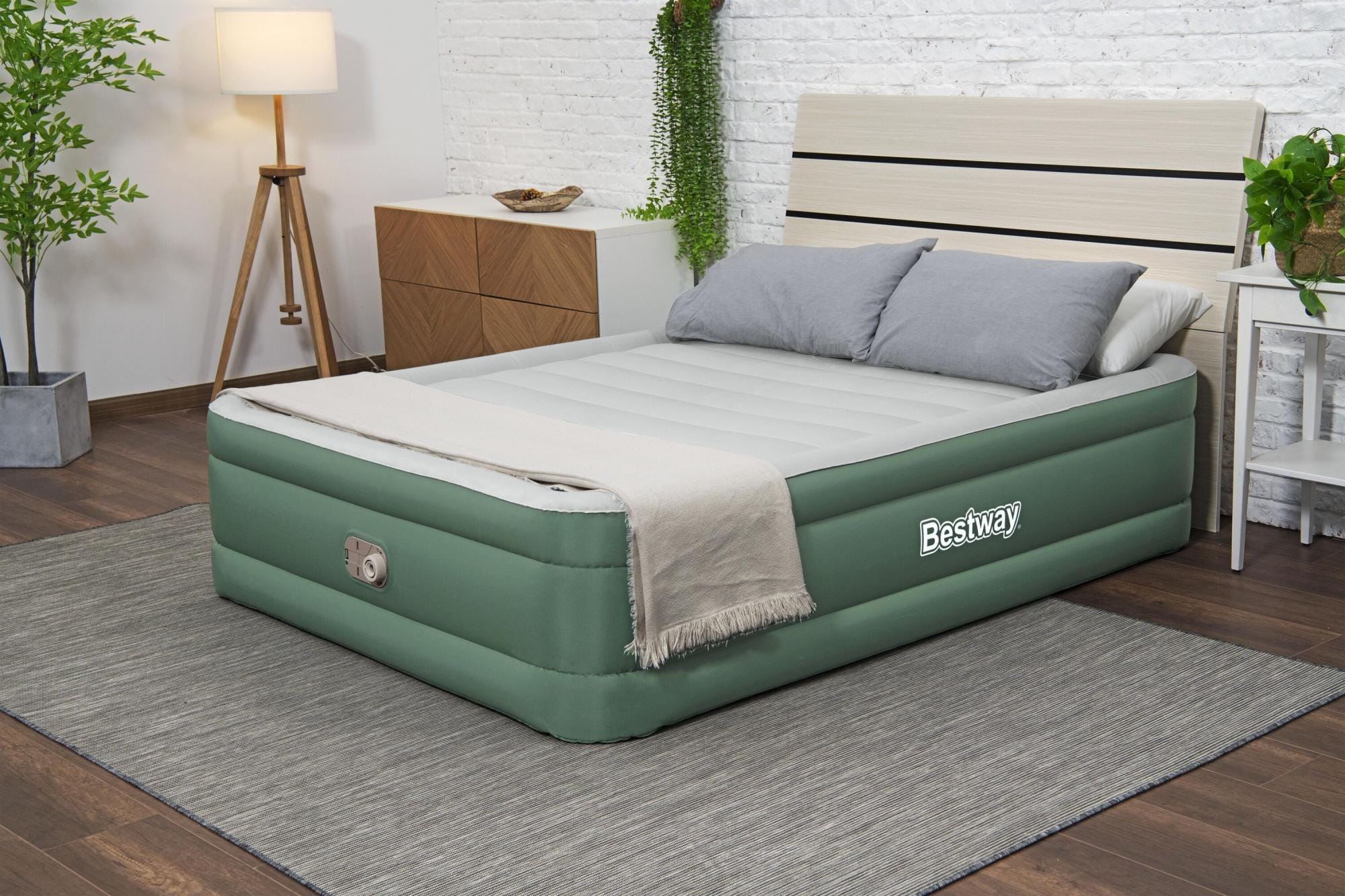 Luchtbed Bestway ToughLite TPU Queen Luchtmatras met Ingebouwde AC Pomp 2,03 m x 1,52 m x 46 cm Bestway 7