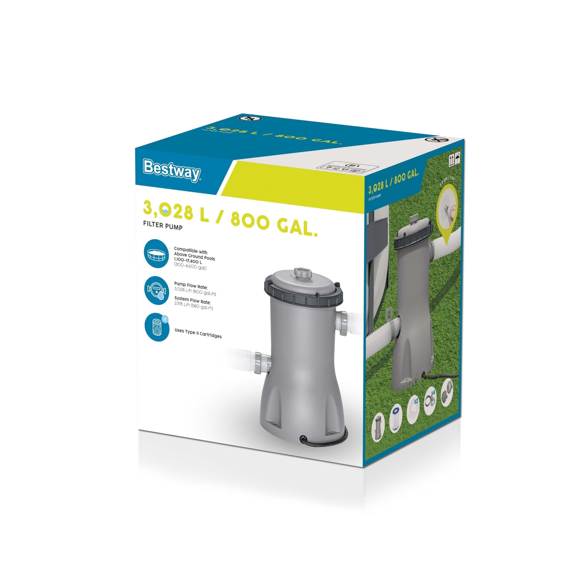 Accessoires Bestway 3.028 L Bovengrondse Zwembad Filterpomp Bestway 9