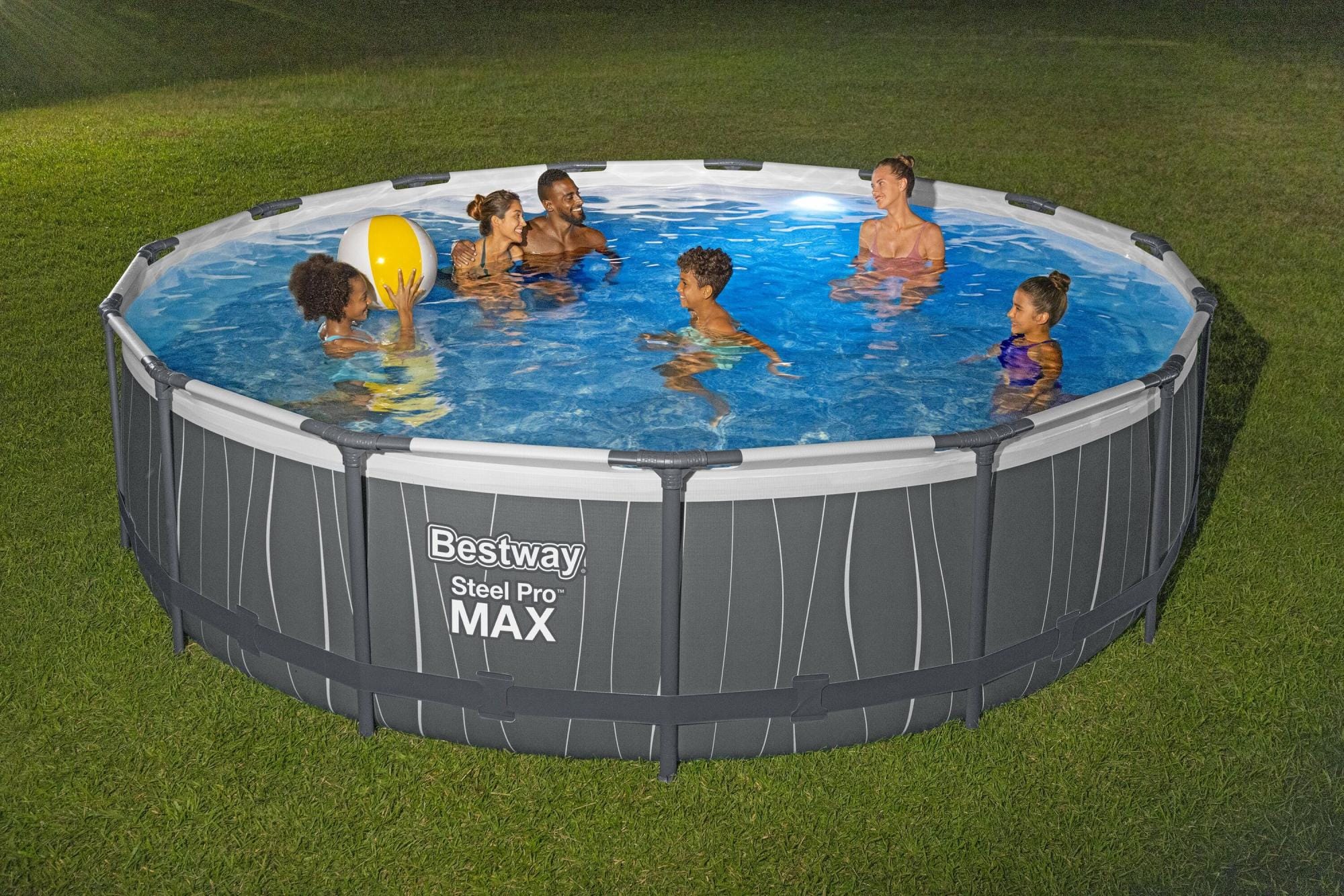 Bovengronds zwembad Set Steel Pro MAX rond bovengronds zwembad van 457x107 cm Bestway 1