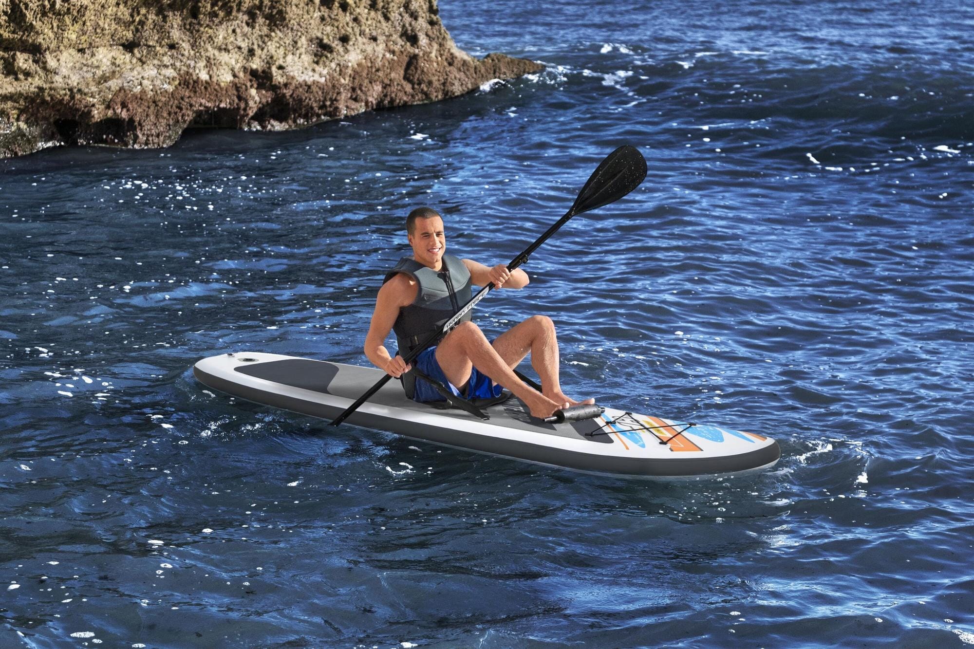SUP en kajak White Cap convertibile opblaasbaar SUP-board van 305x84 cm Bestway 4