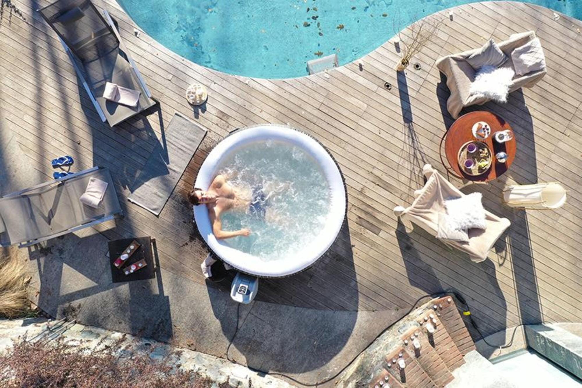 Opblaasbare bubbelbaden Lay-Z Spa Lay-Z-Spa Hollywood AirJet opblaasbare spa 4-6 personen Bestway 4